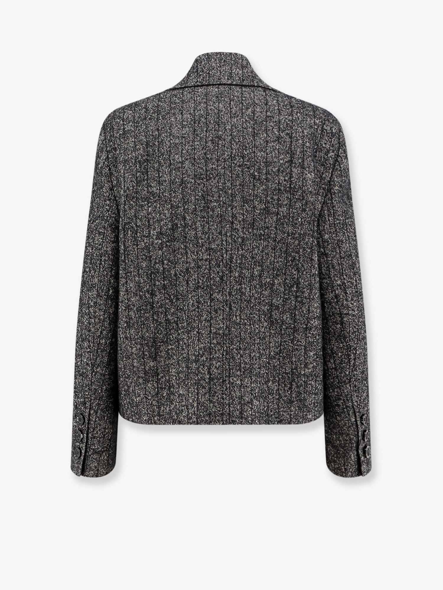 DOLCE & GABBANA Tweed blazer ブレザー Tweed jacket with micro-sequin embellishment and satin