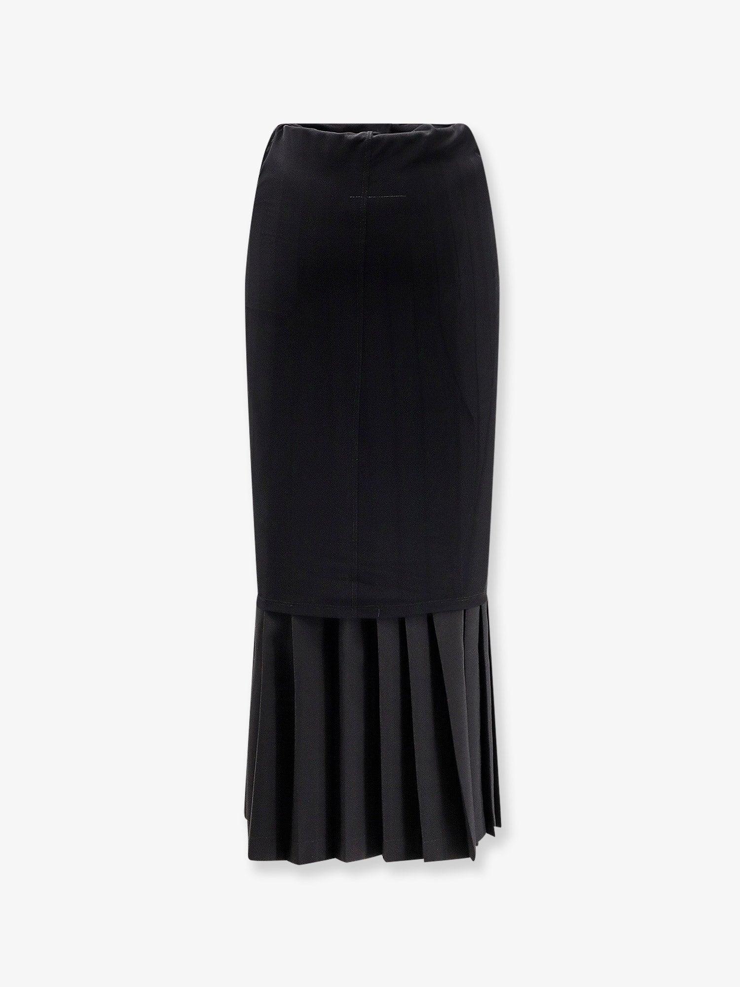 MM6 Black Paneled Midi Skirt レース MM6 MAISON MARGIELA | Fluid Pleated Midi Skirt | Women