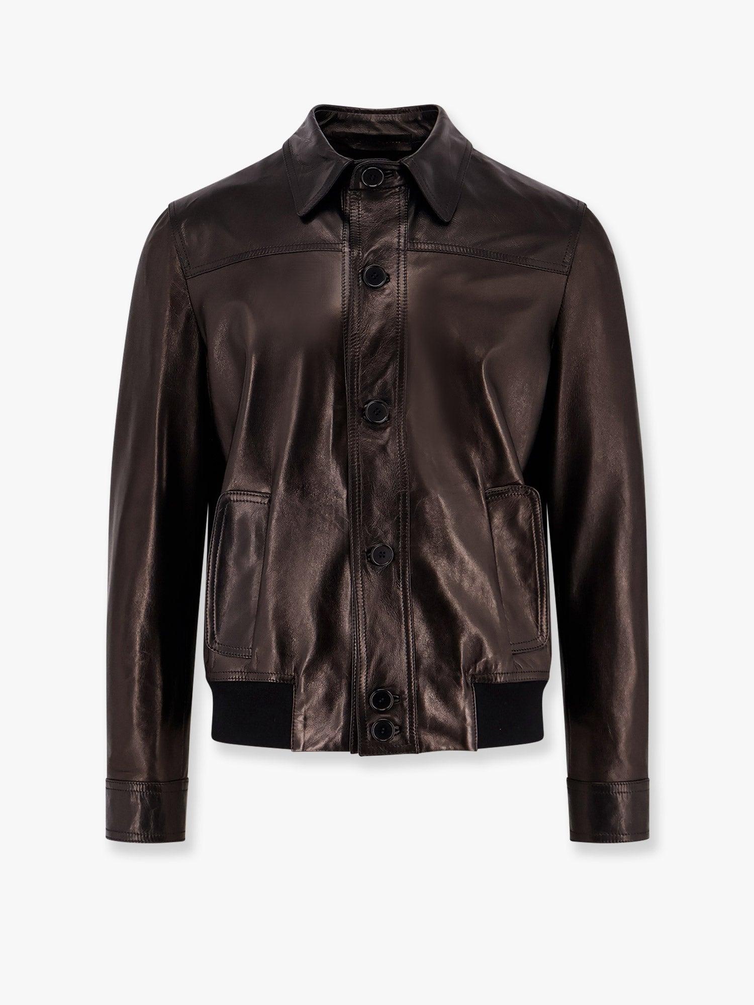 若干眠い様売約済 SalvatoreSantoro leather jacket Salvatore Santoro Leather zip-up Jacket | Black | FARFETCH