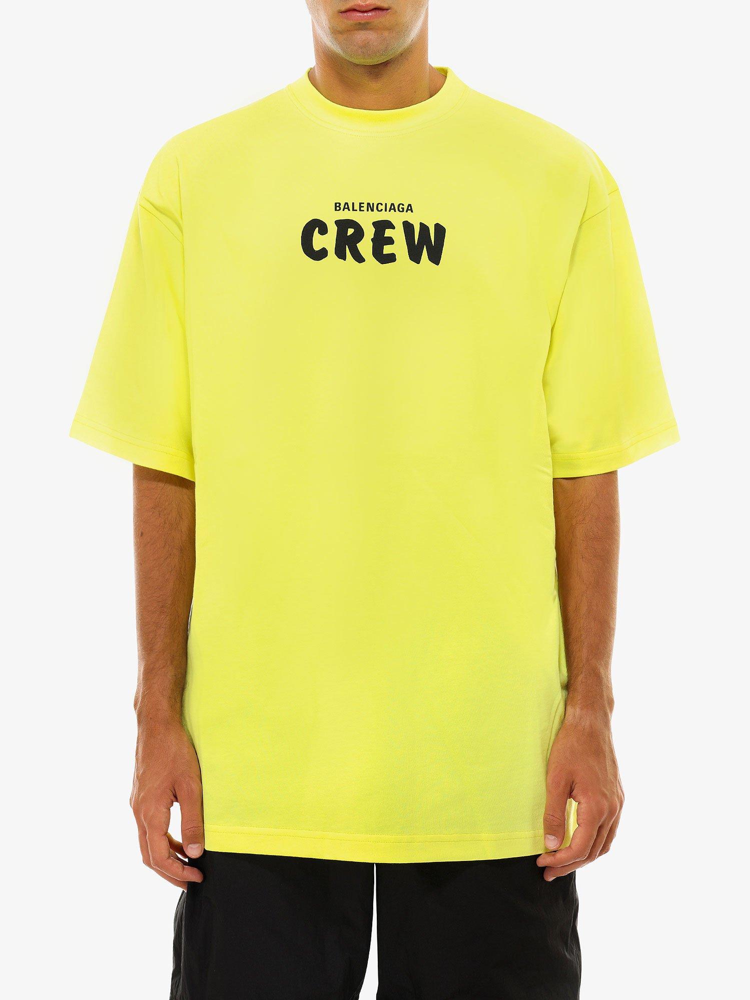 balenciaga t shirt mens yellow