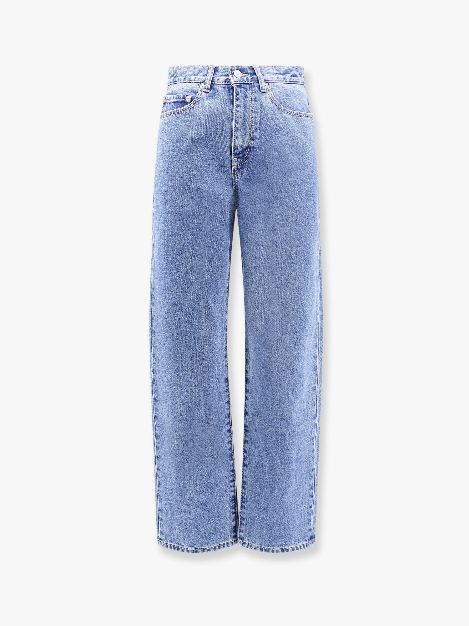 デニム・ジーパン DUNST Cotton jeans with back logo patch DUNST Cotton Jeans With Back Logo Patch in Blue | Lyst