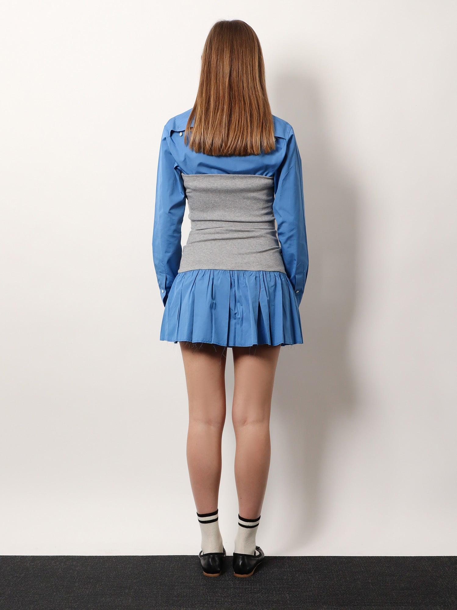 ミニスカート MIU MIU Cotton mini skirt with high cashmere and cotton band Miu Miu Cotton Mini Skirt With High Cashmere And Cotton Band