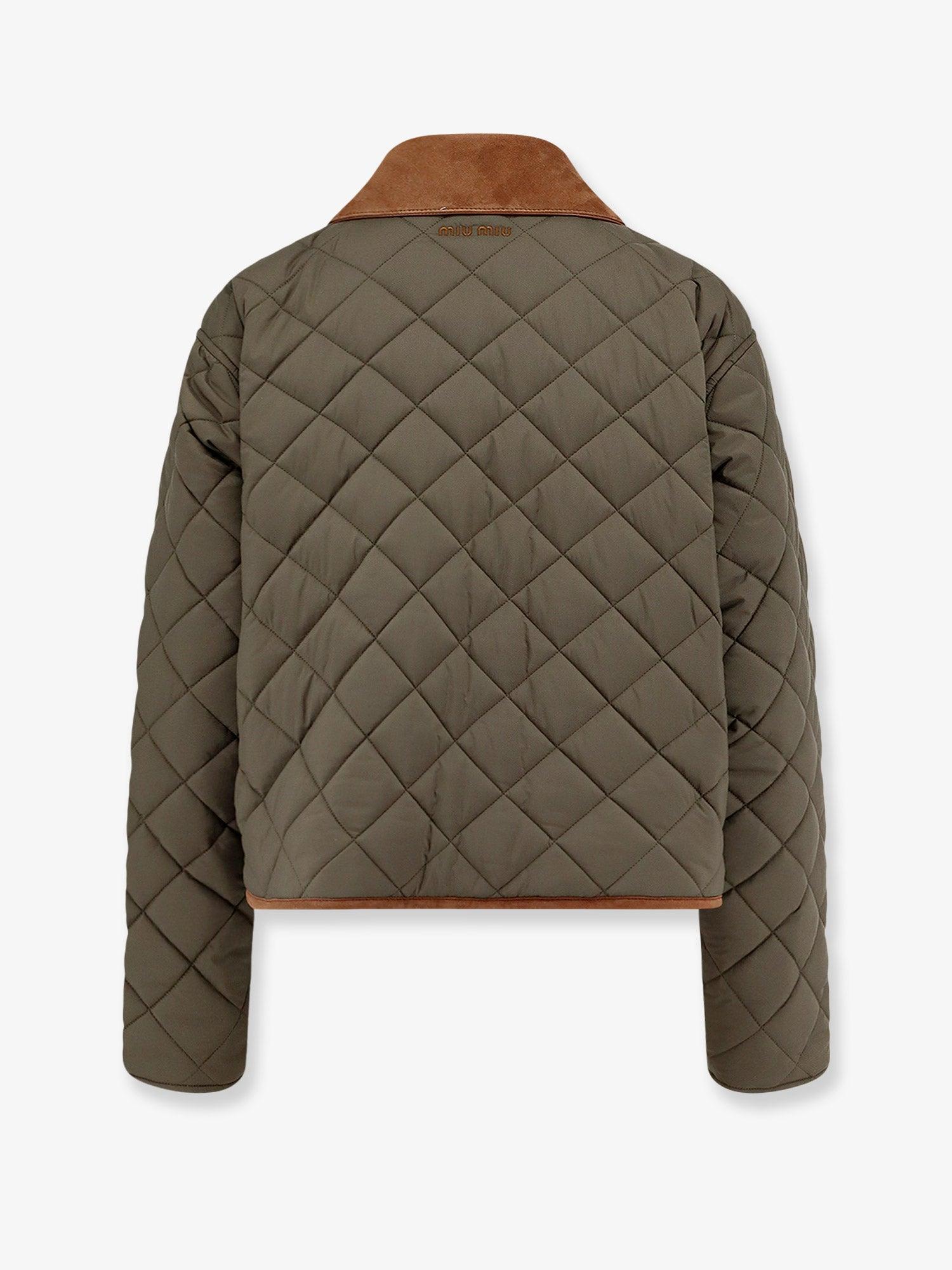 【関税&送料込】Miu Miu Quilted Nylon Jacket With Suede Deta Miu Miu Quilted Nylon Jacket With Suede Details | Grailed