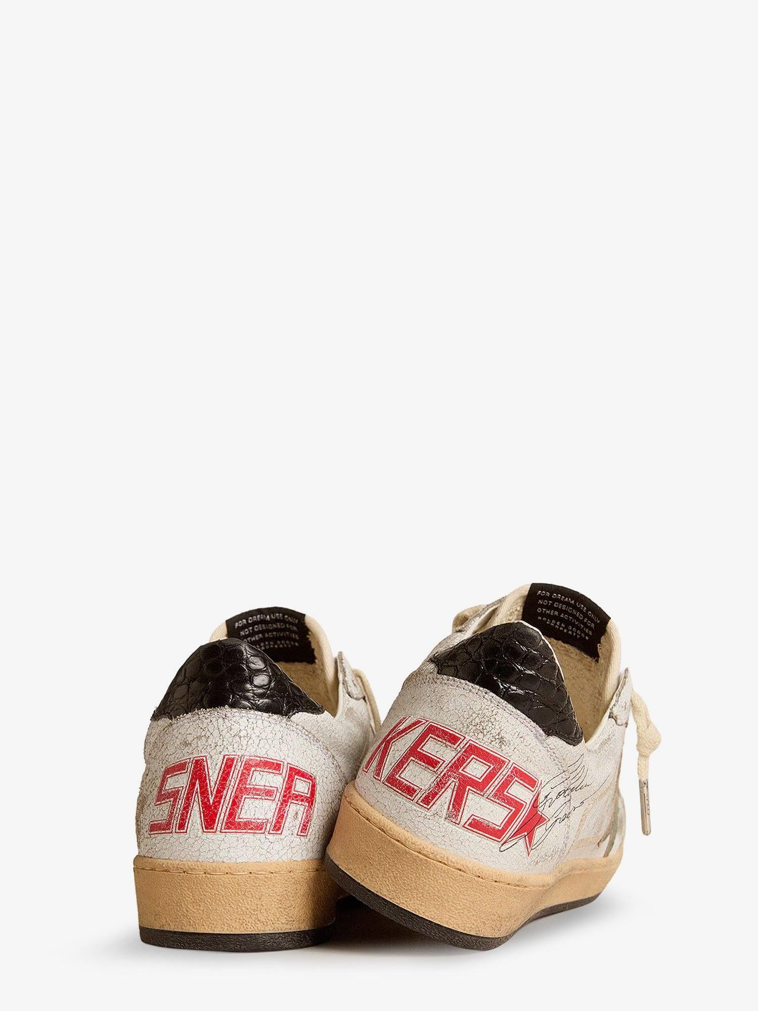 Golden Goose Ball Star Double Quarter Leather Sneakers in White