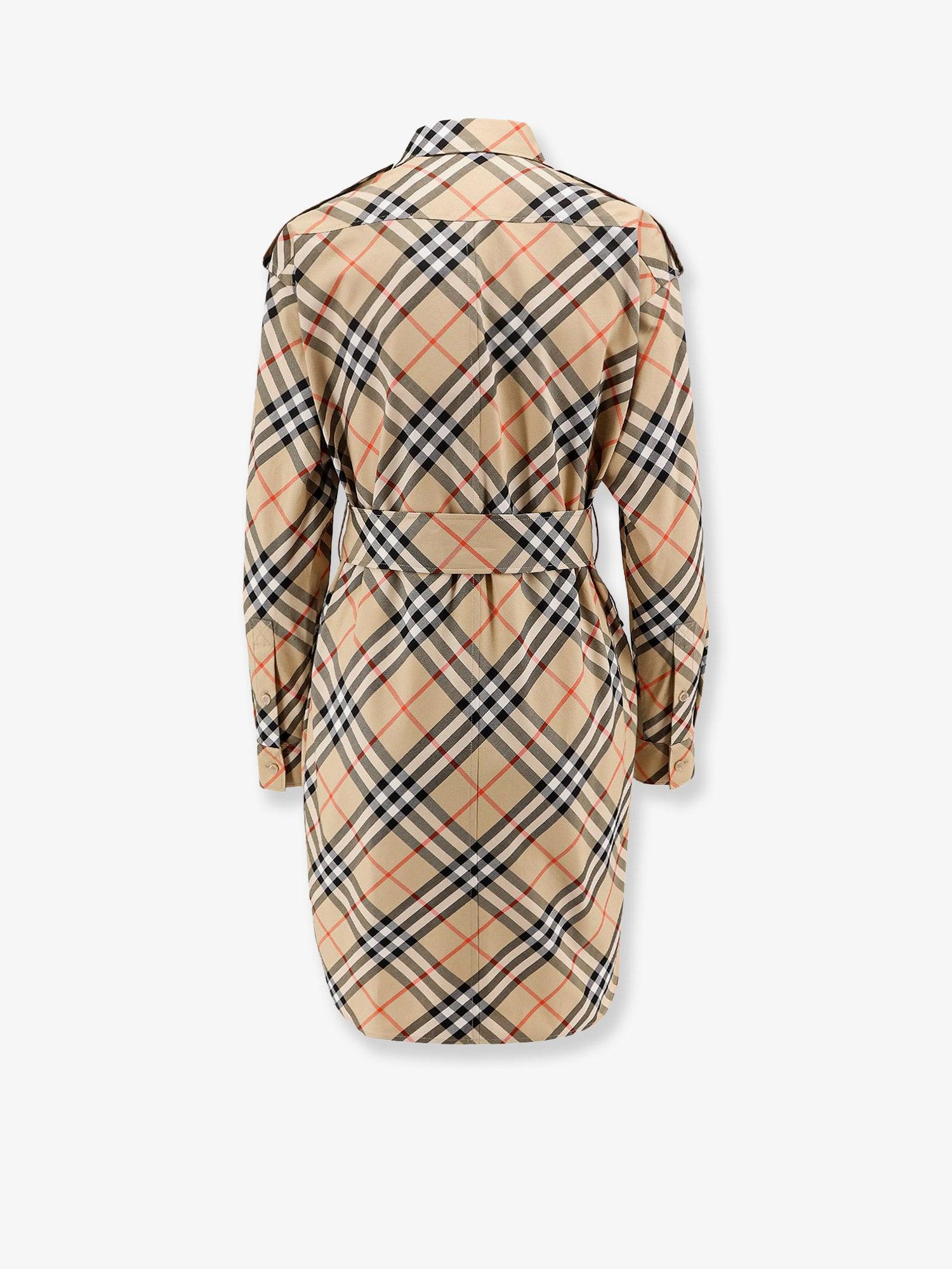 ワンピース Burberry Burberry Abito In Cotone Con Motivo Check Abito chemisier in cotone Check (Sabbia) | Sito ufficiale