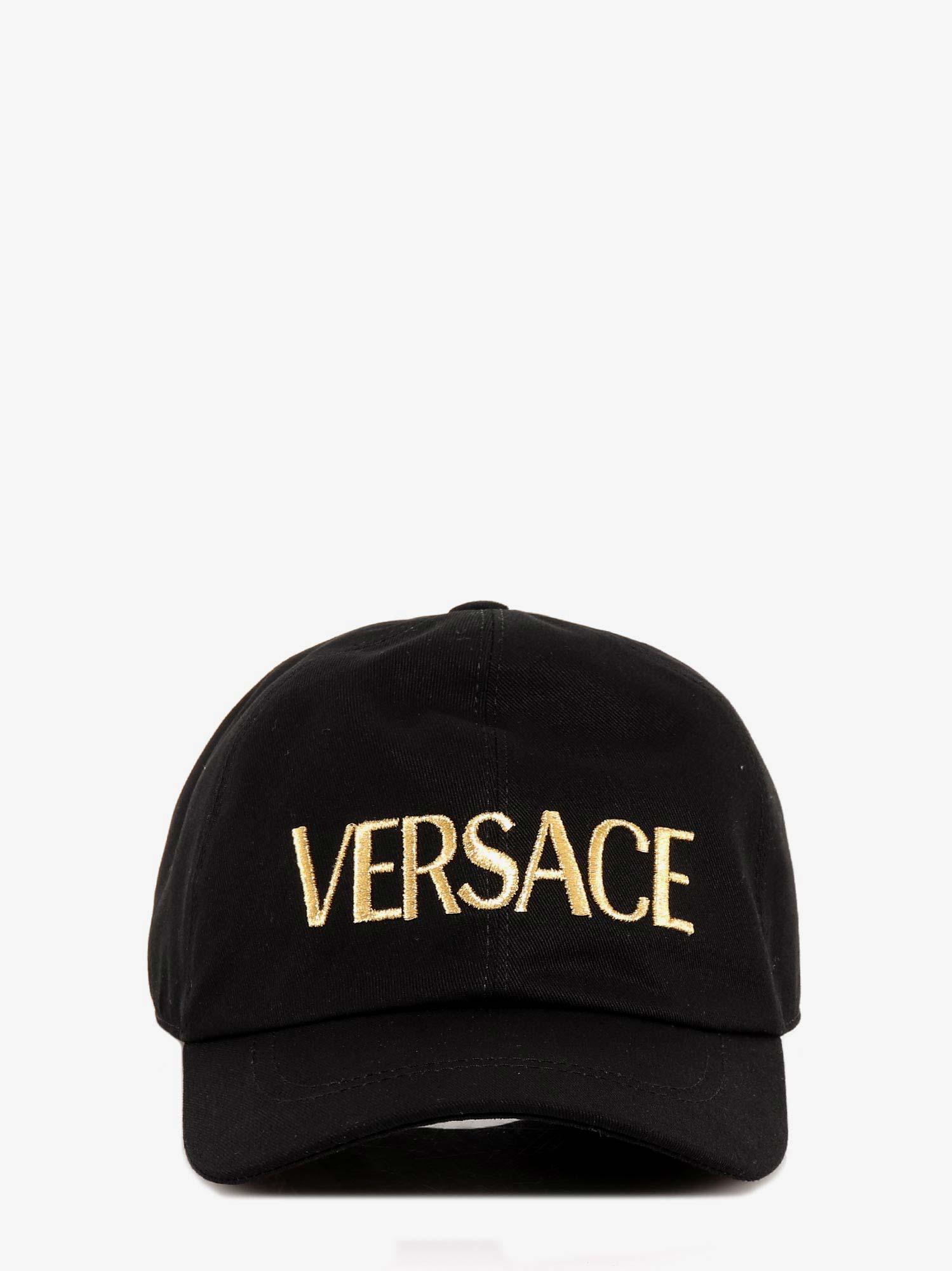 Versace Cotton Hat - - Man in Black for Men - Lyst