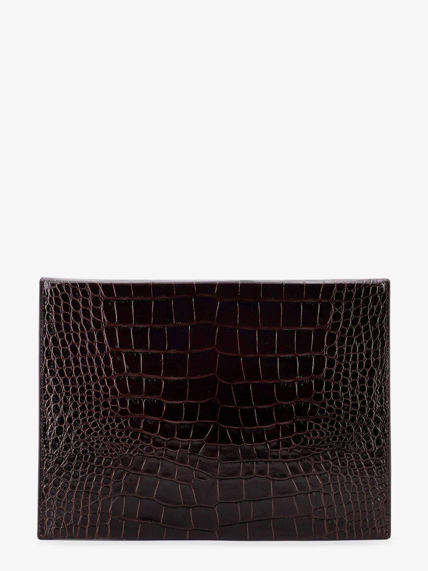 Tom Ford Crocodile-Print Leather Document Holder in Black for Men