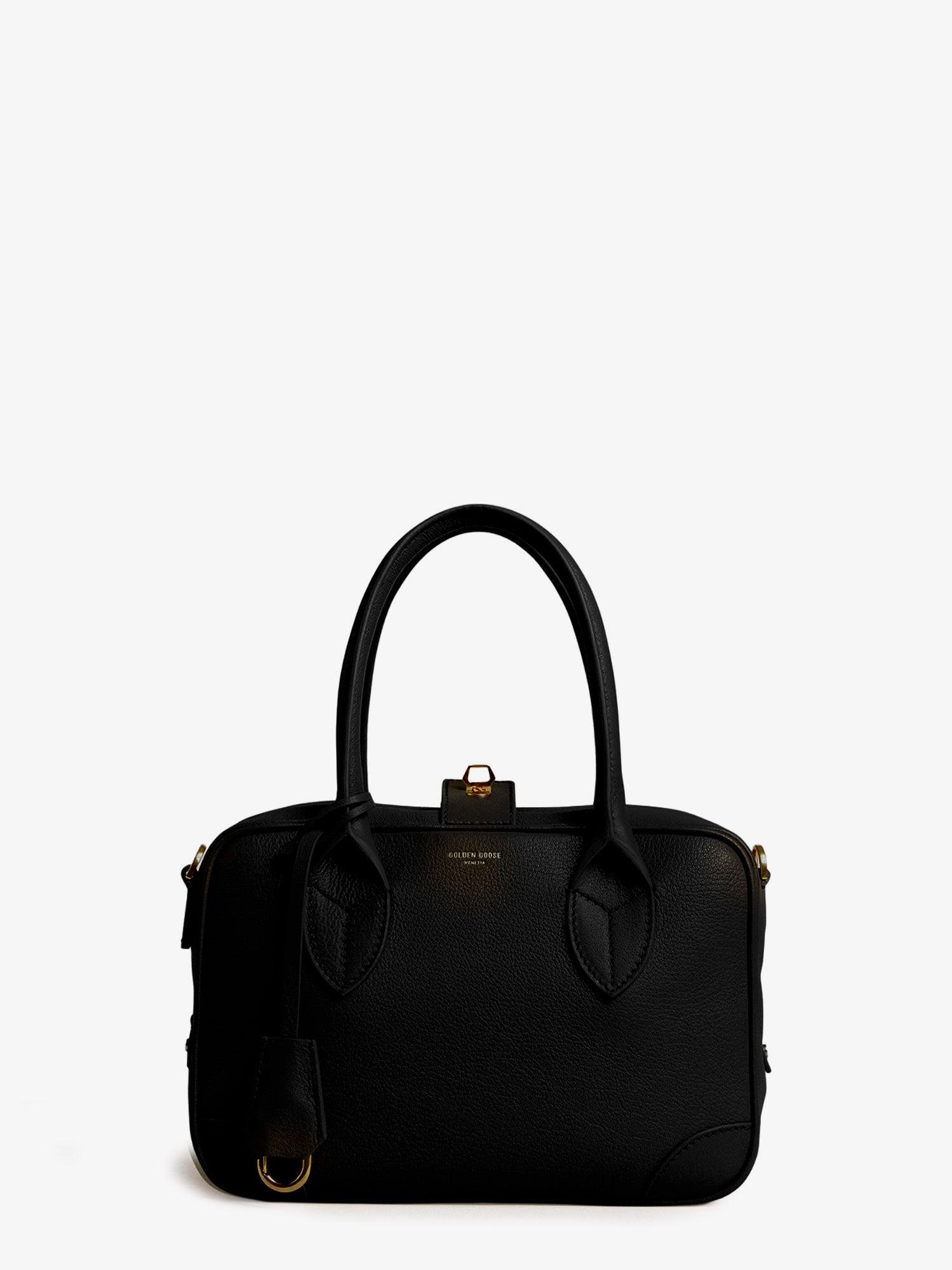 【関税&送料込】Golden  Deluxe Brand Black Leather Vita GOLDEN GOOSE Vita Leather Shoulder Bag Golden Goose Deluxe Brand