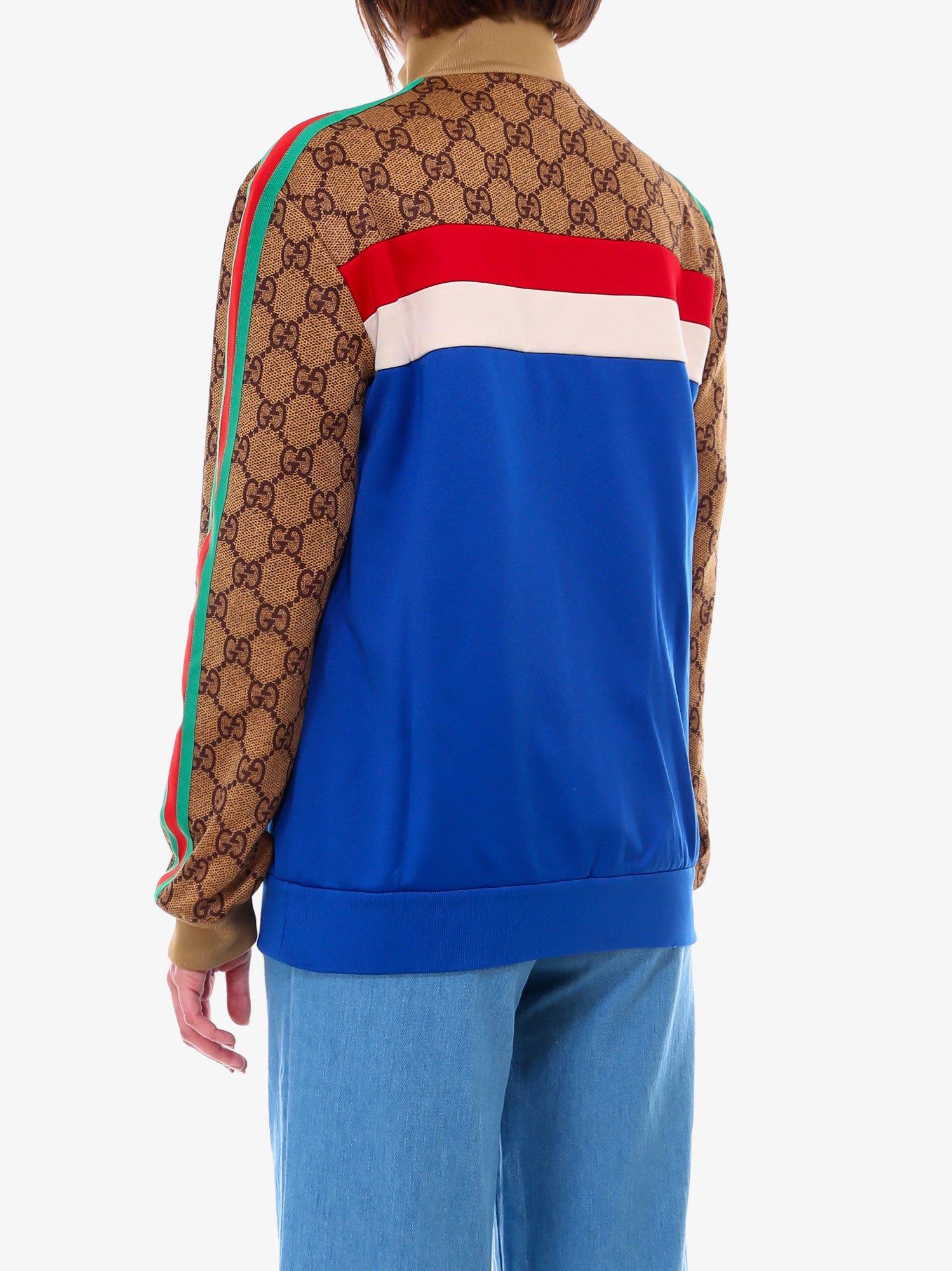 Gucci Cotton Sweatshirt in Brown (White) - Lyst