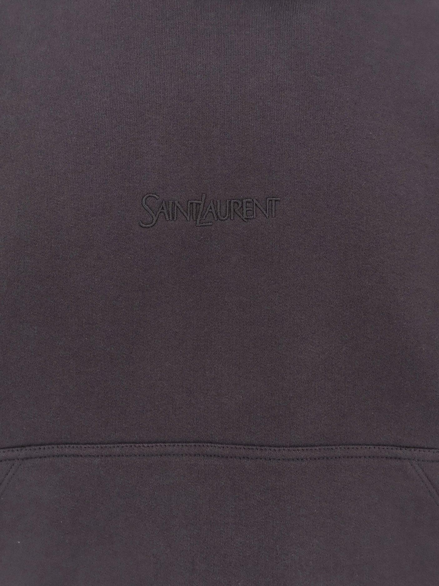 スウェット・トレーナー SAINT LAURENT Organic cotton sweatshirt with frontal logo Saint Laurent Organic Cotton Sweatshirt With Frontal Logo