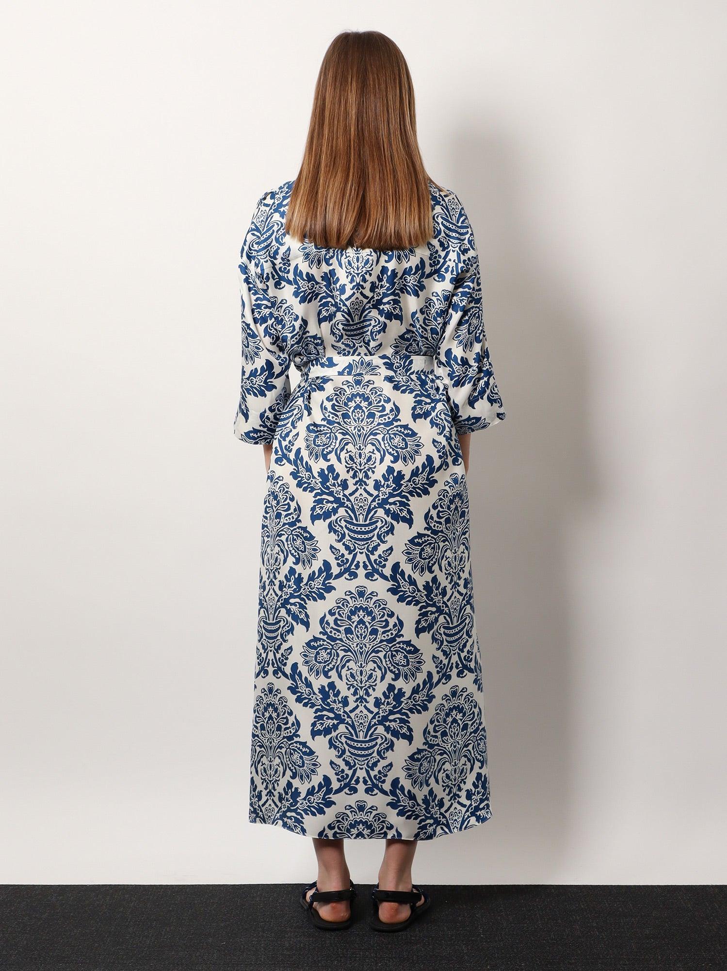 ワンピース S MAX MARA Camelia printed silk long chemisier dress S Max Mara Camelia Printed Silk Long Chemisier Dress S Max Mara