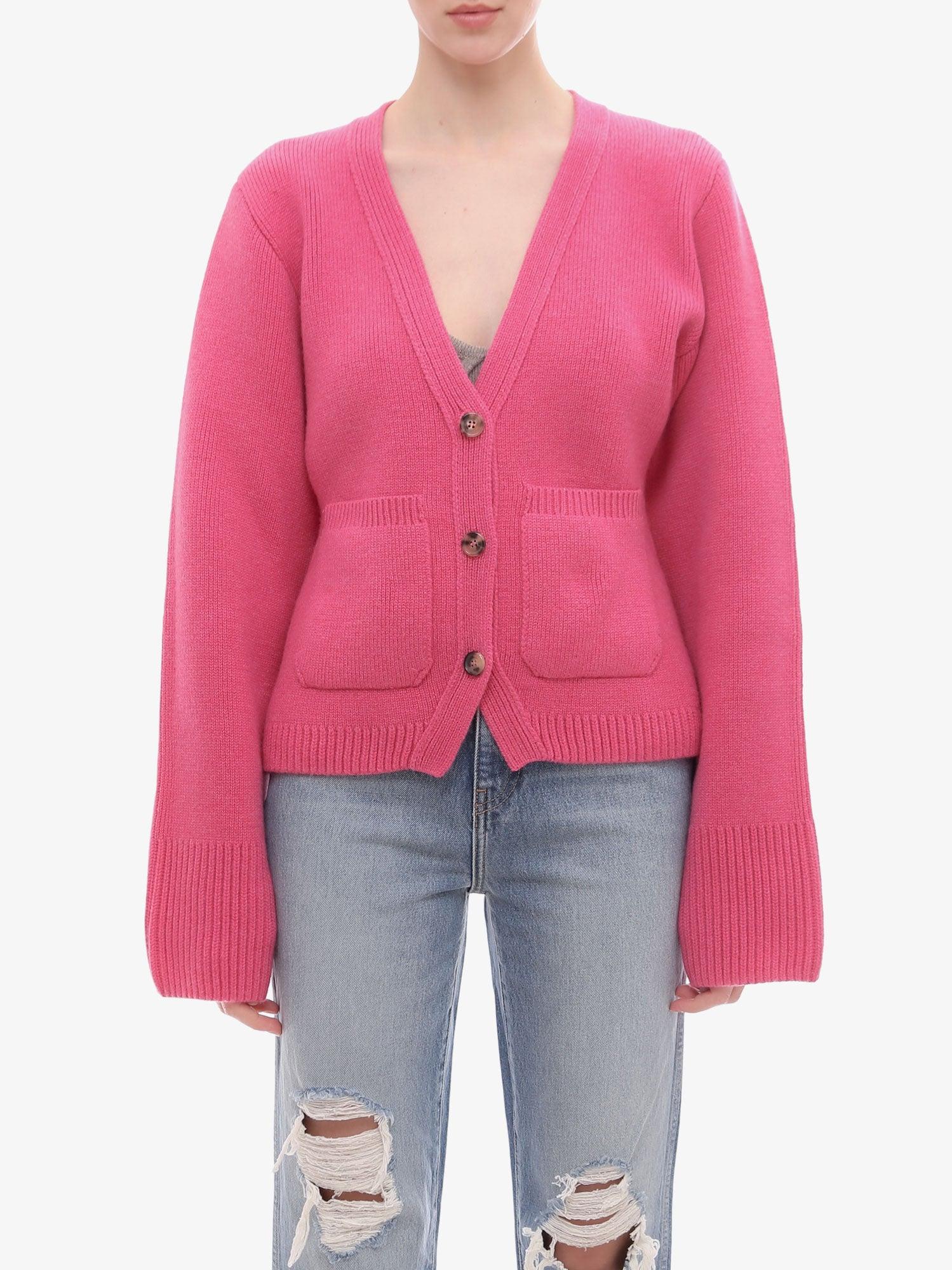 Khaite Cardigan in Pink | Lyst