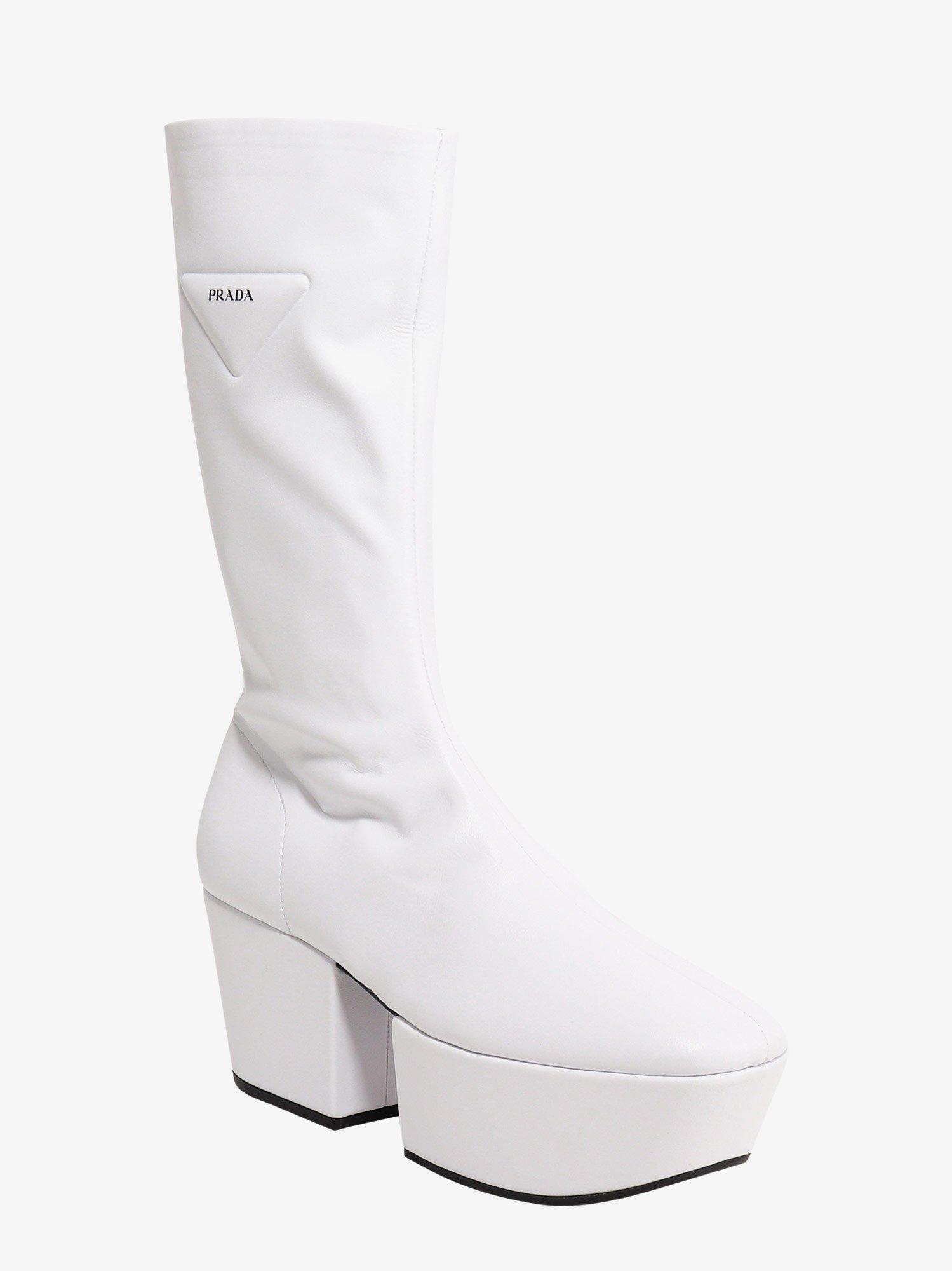prada white boots