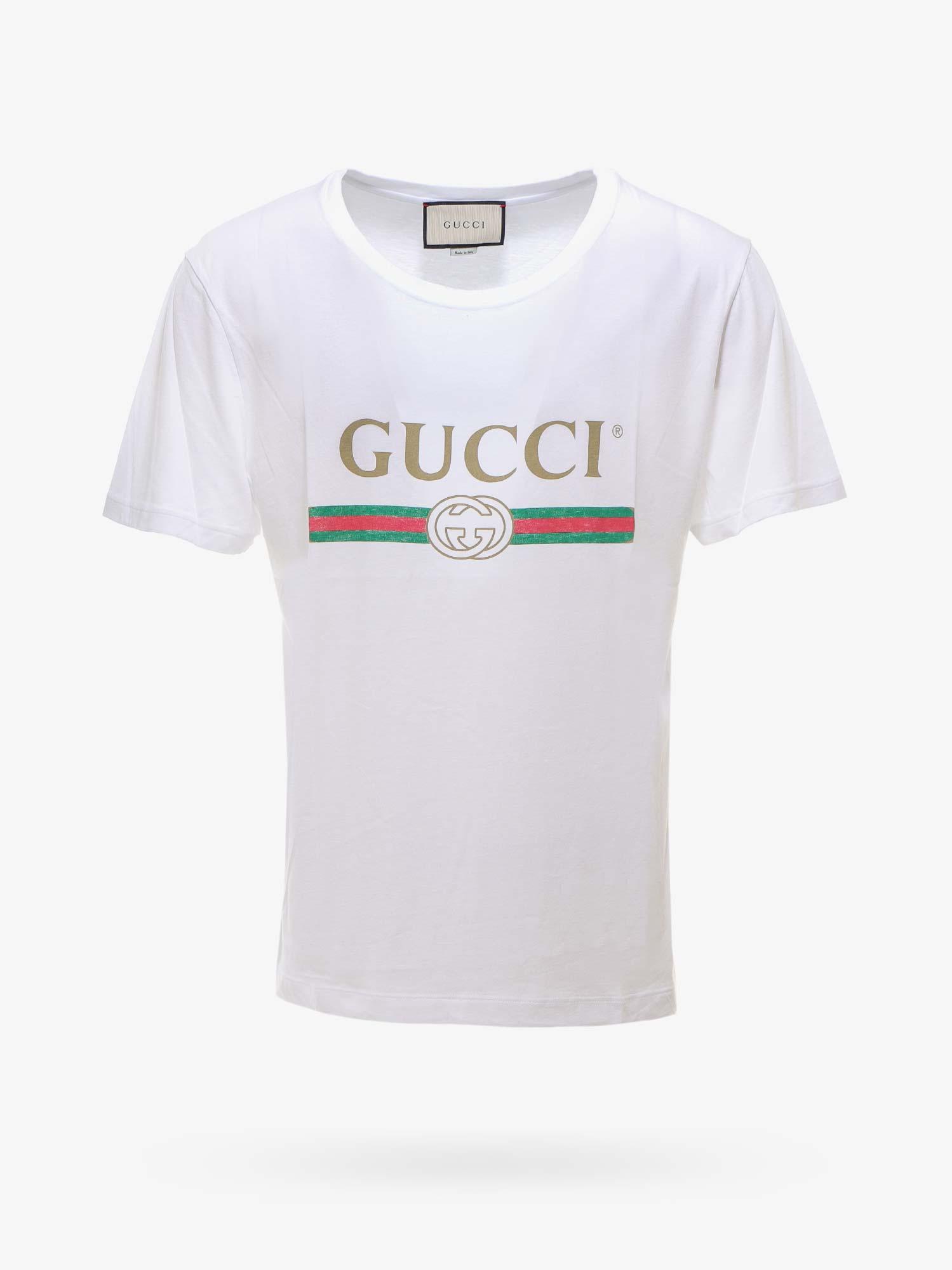 white gucci logo t shirt