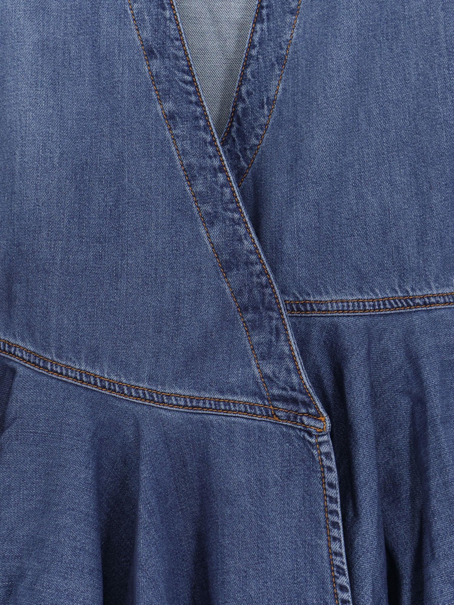 ワンピース ALAIA Wrap denim dress Alaïa Denim Belted Midi Dress | Harrods US