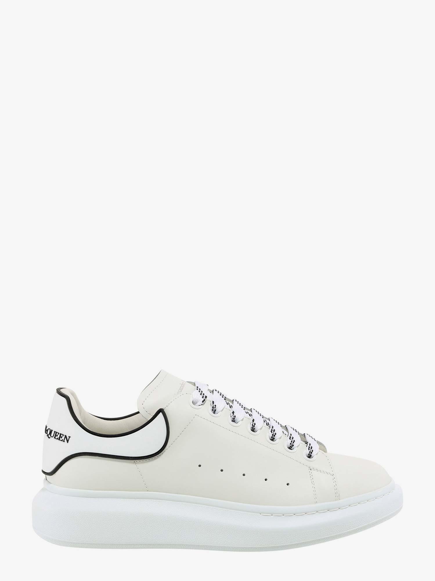 Alexander McQueen Larry Leather Sneakers in White for Men | Lyst