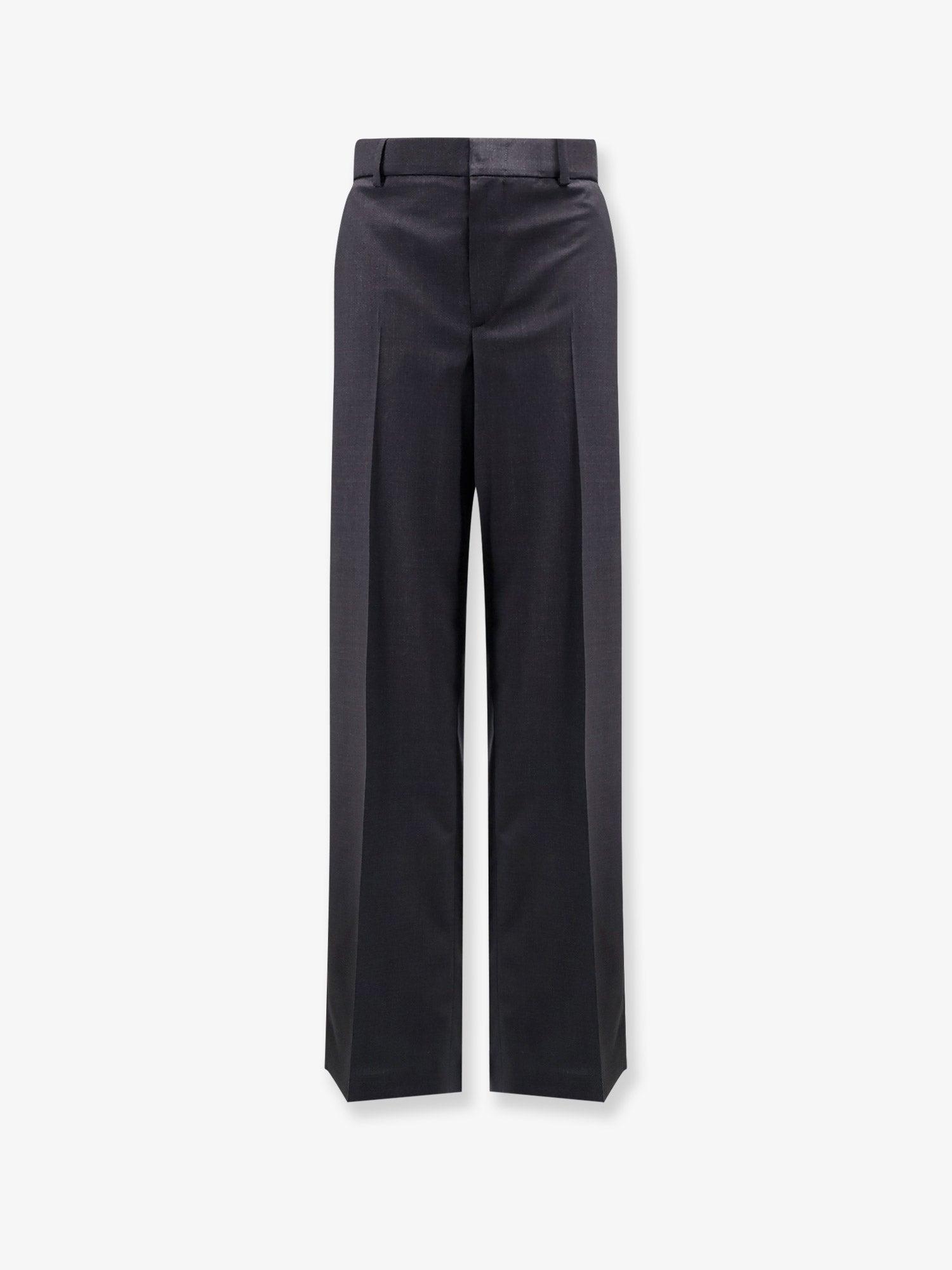 GUCCI Charcoal Wool Wide-Leg パンツ Gucci Charcoal wool wide-leg pant - Grey | Wanan Luxury