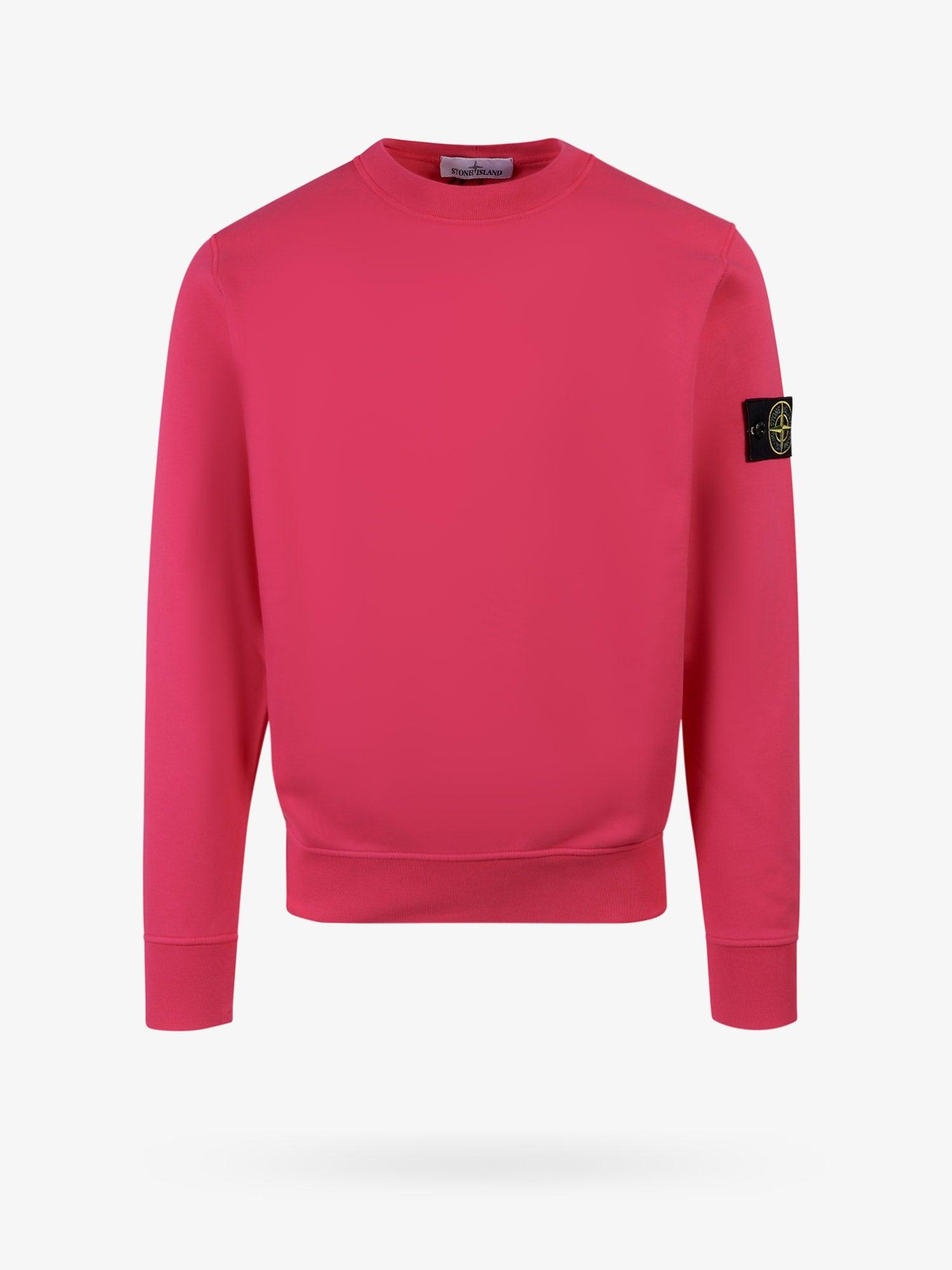 Stone Island Cotton Sweatshirt in Pink for Men - Lyst