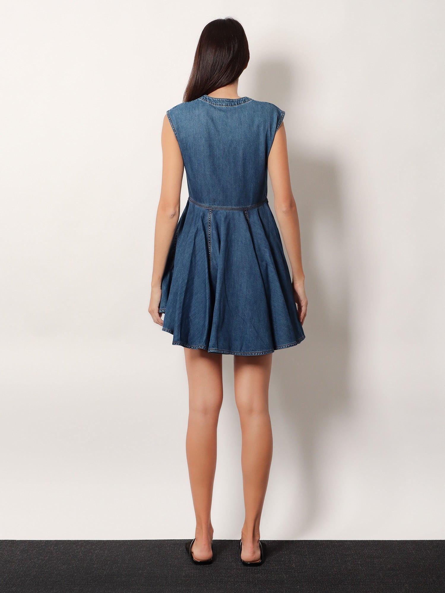 ワンピース ALAIA Wrap denim dress Denim Wrap Mini Dress – THAHAB US