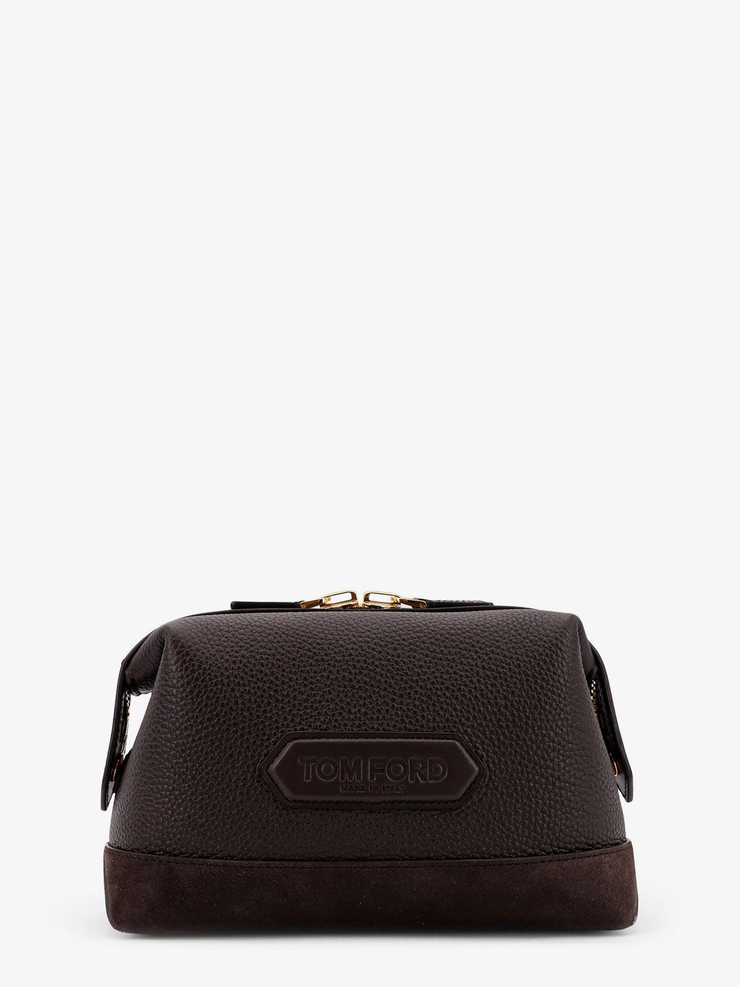Tom Ford Logo-Patch Zipped Clutch Bag in Black for Men | Lyst