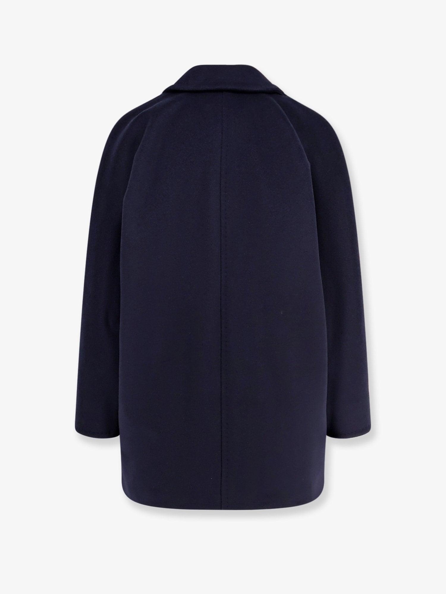 Max Mara Rebus Virgin Wool And Cashmere Coat in Blue | Lyst