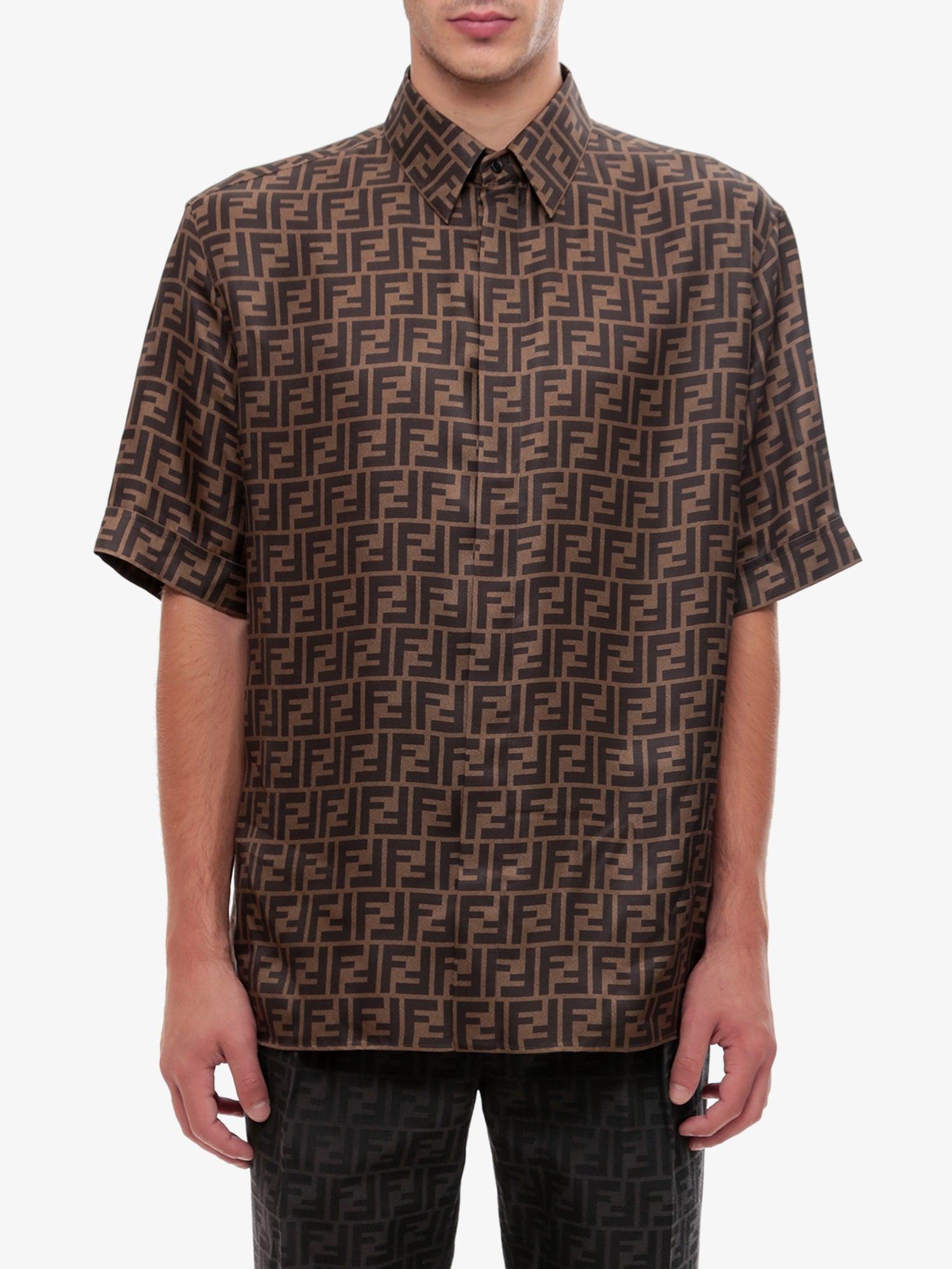 Fendi Shirt in Brown for Men | Lyst