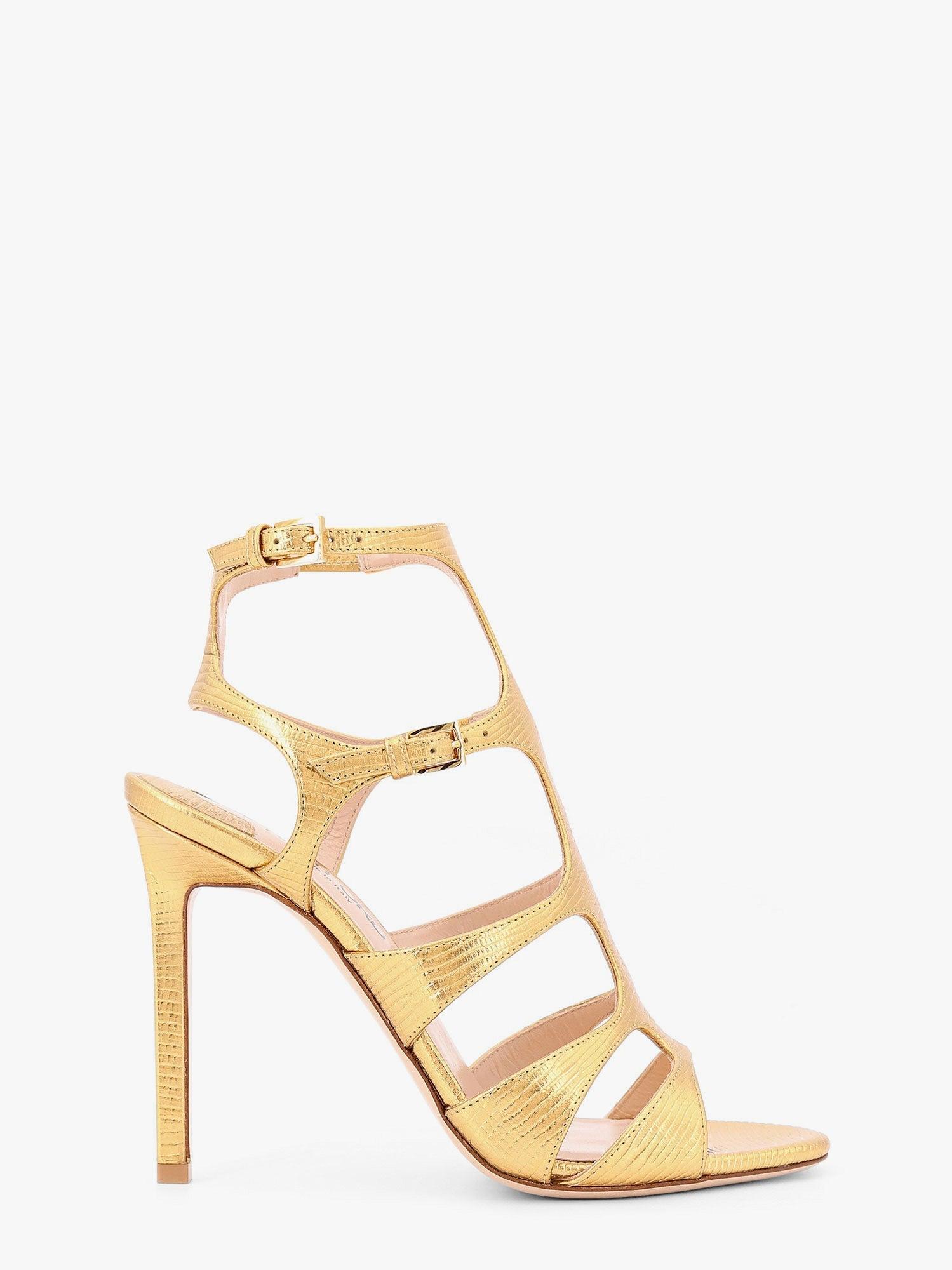 サンダル・ミュール TOM FORD Laminated leather sandals with croco print Tom Ford Laminated Leather Sandals With Croco Print in