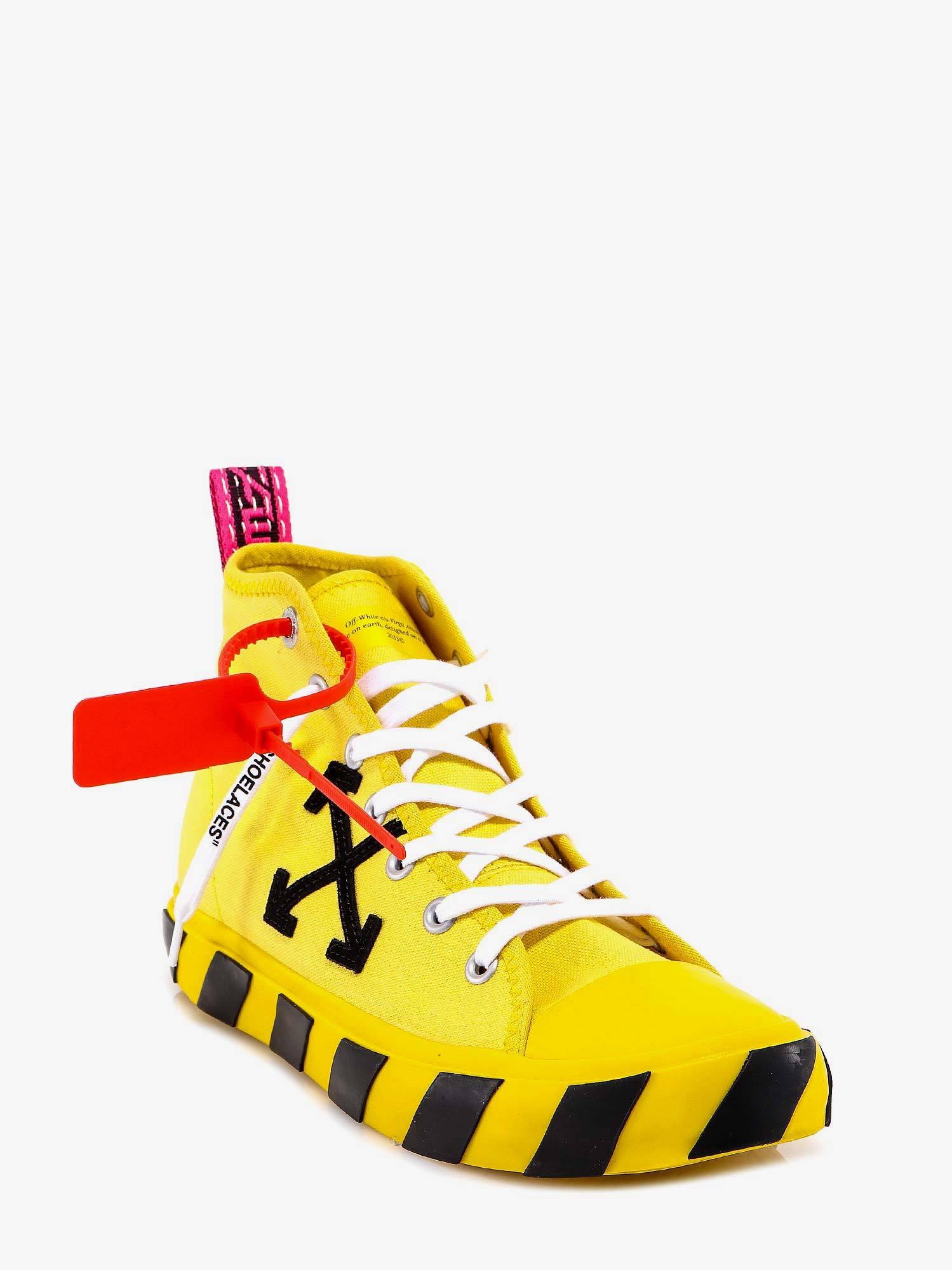 Off-White c/o Virgil Abloh Mid Top Sneakers in Yellow for Men - Lyst