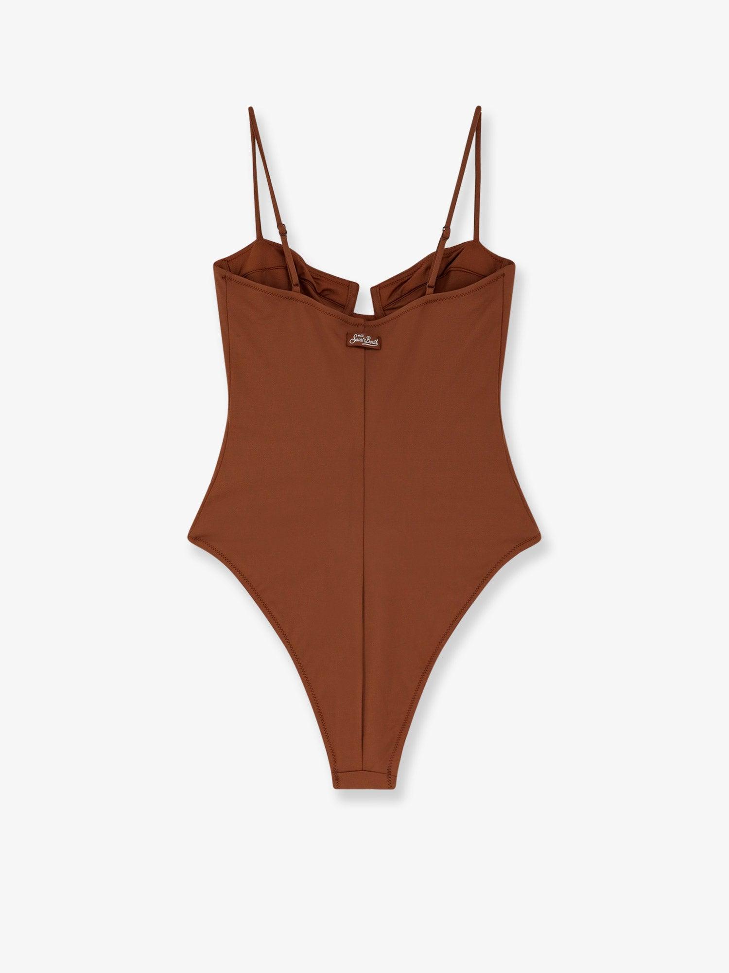 水着・ビーチグッズその他 MC2 SAINT BARTH 'Lora' one-piece swimsuit Brown UID_MARN00103728F-WOMAN-
