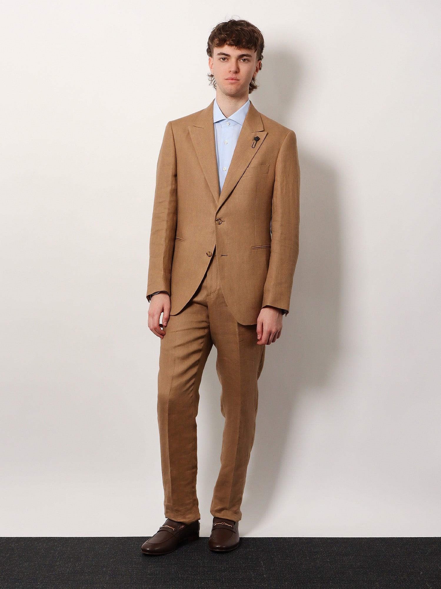 Tシャツ・カットソー LARDINI Stretch cotton suit with iconic removable brooch Lardini Stretch Cotton Suit With Iconic Removable Brooch in
