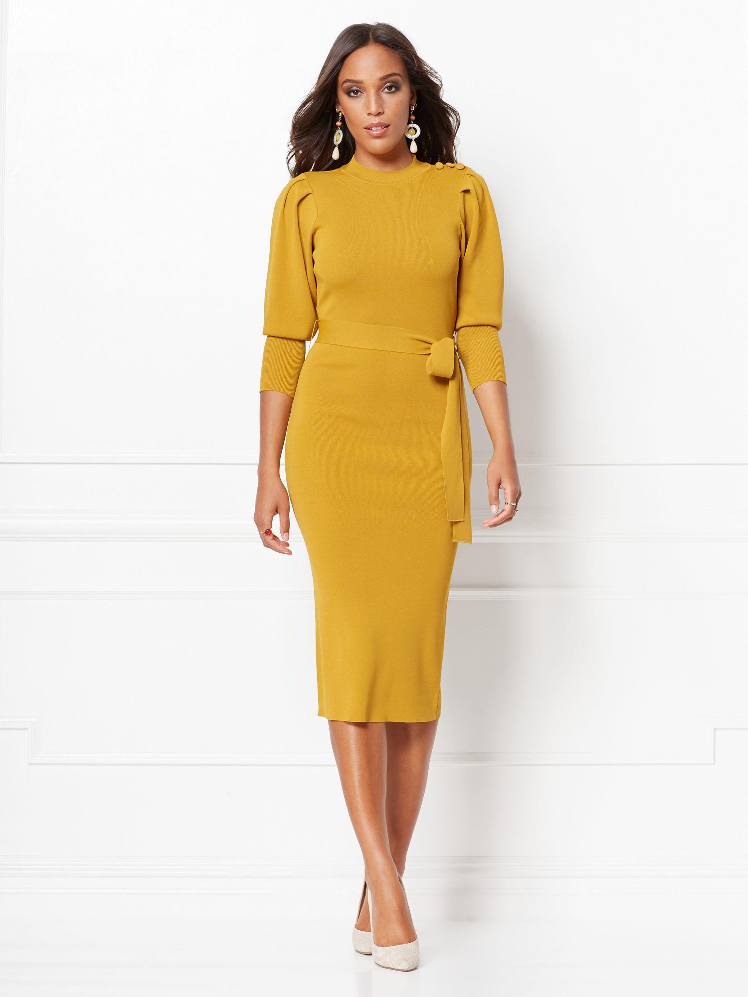 eva mendes yellow dress