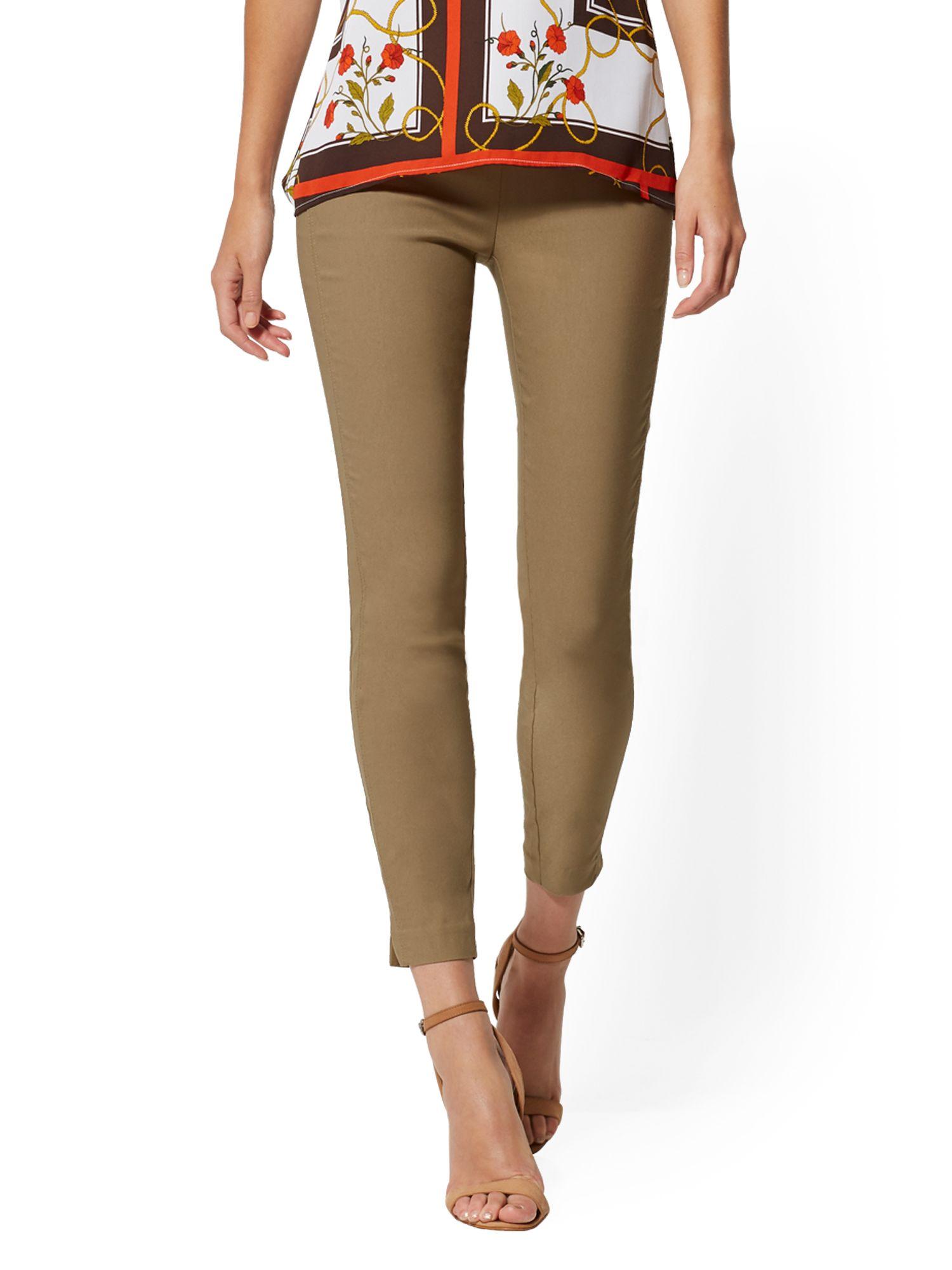 New York & Company Synthetic Whitney High-waisted Pull-on Ankle Pant in Green - Lyst