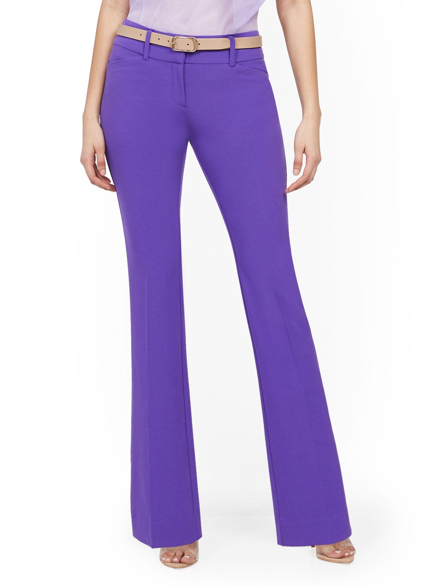 New York & Company Synthetic Petite Barely Bootcut Pant Mid Rise