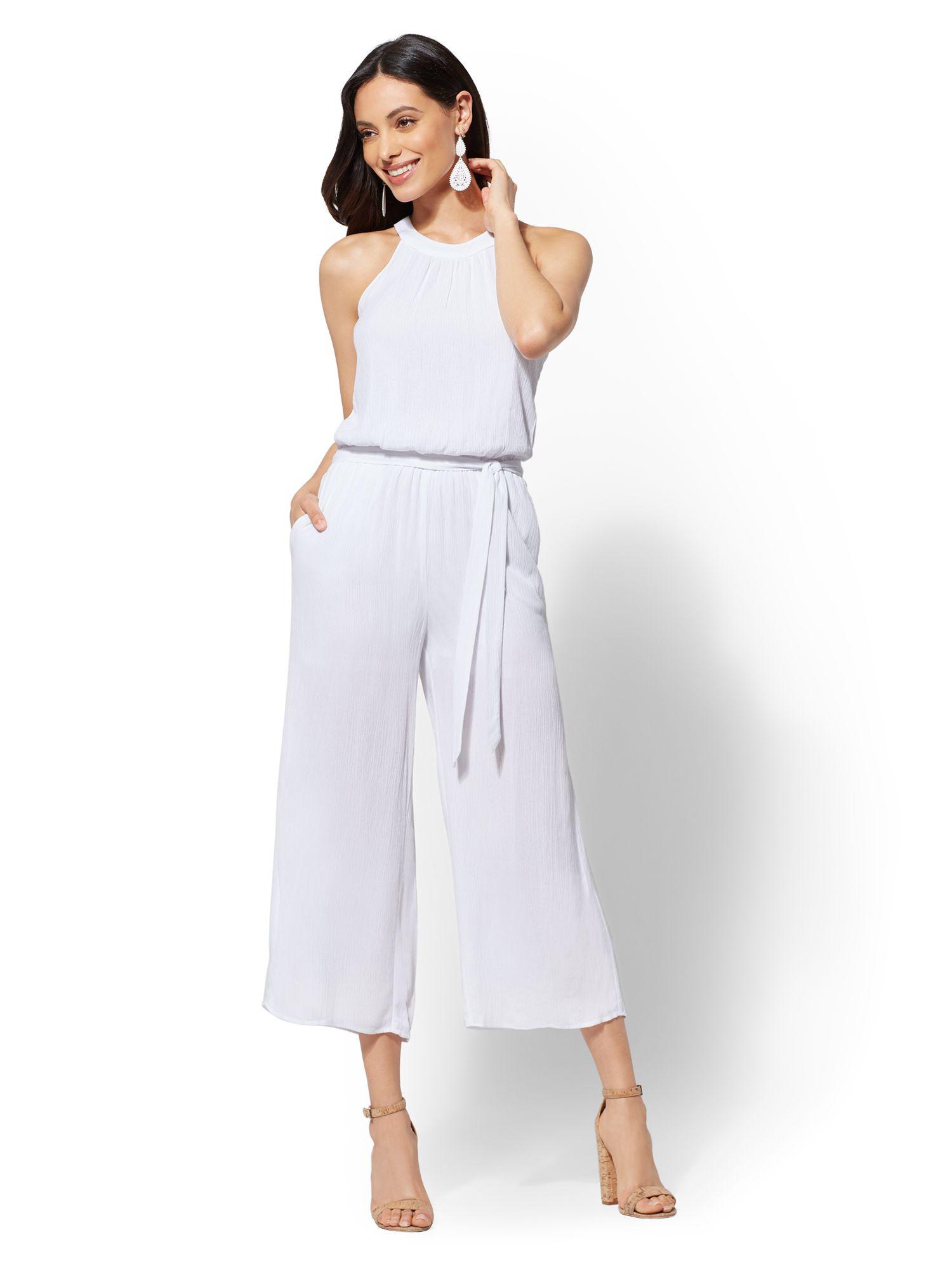 petite halter jumpsuit