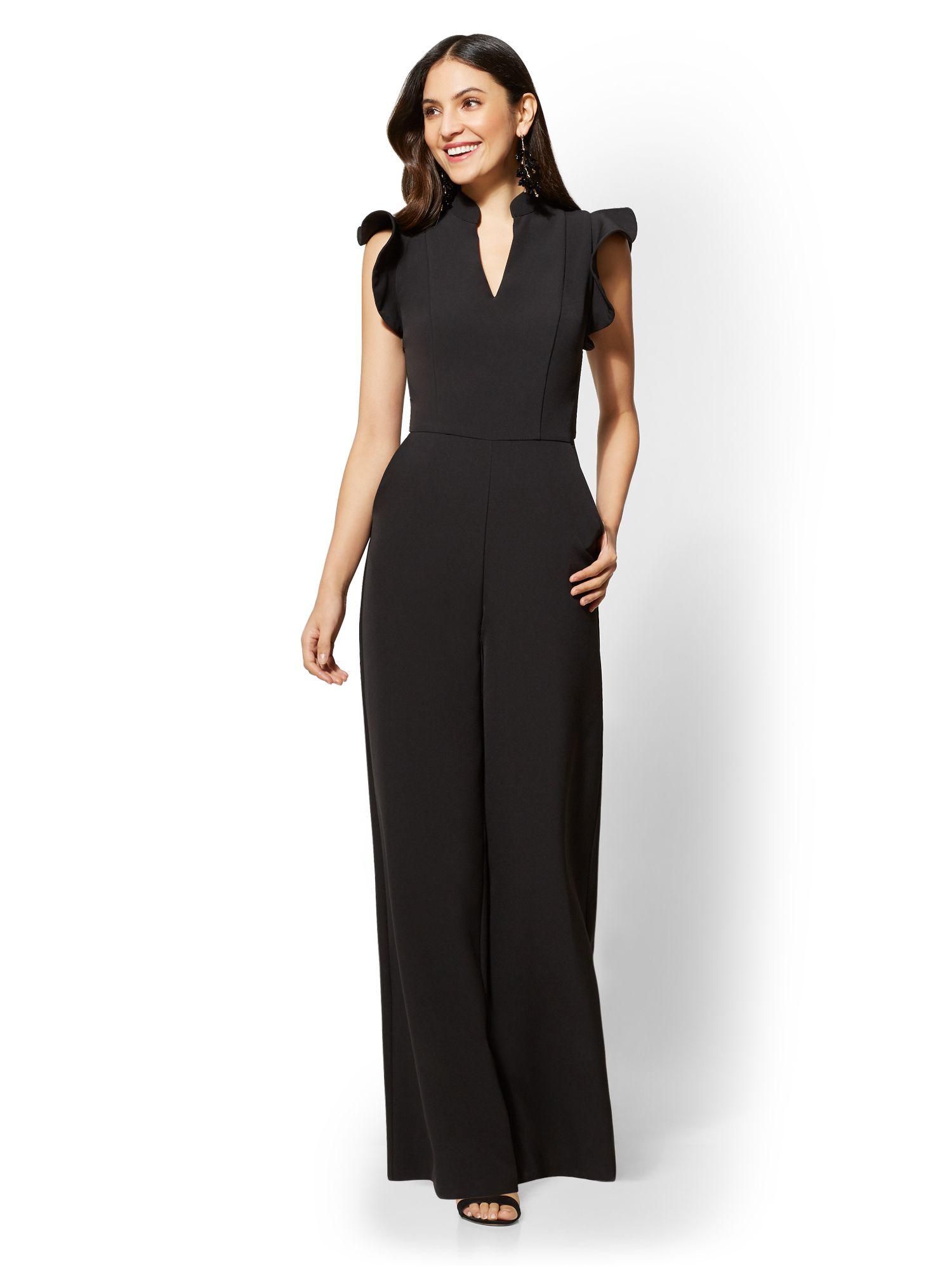 jumpsuit with ruffle sleeves