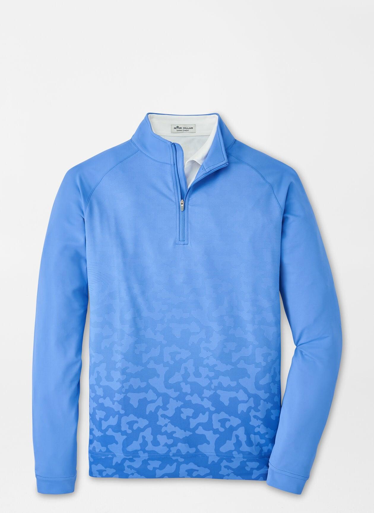 Peter Millar Perth Dip Dye Camo Performance Quarter-zip in Blue for Men ...