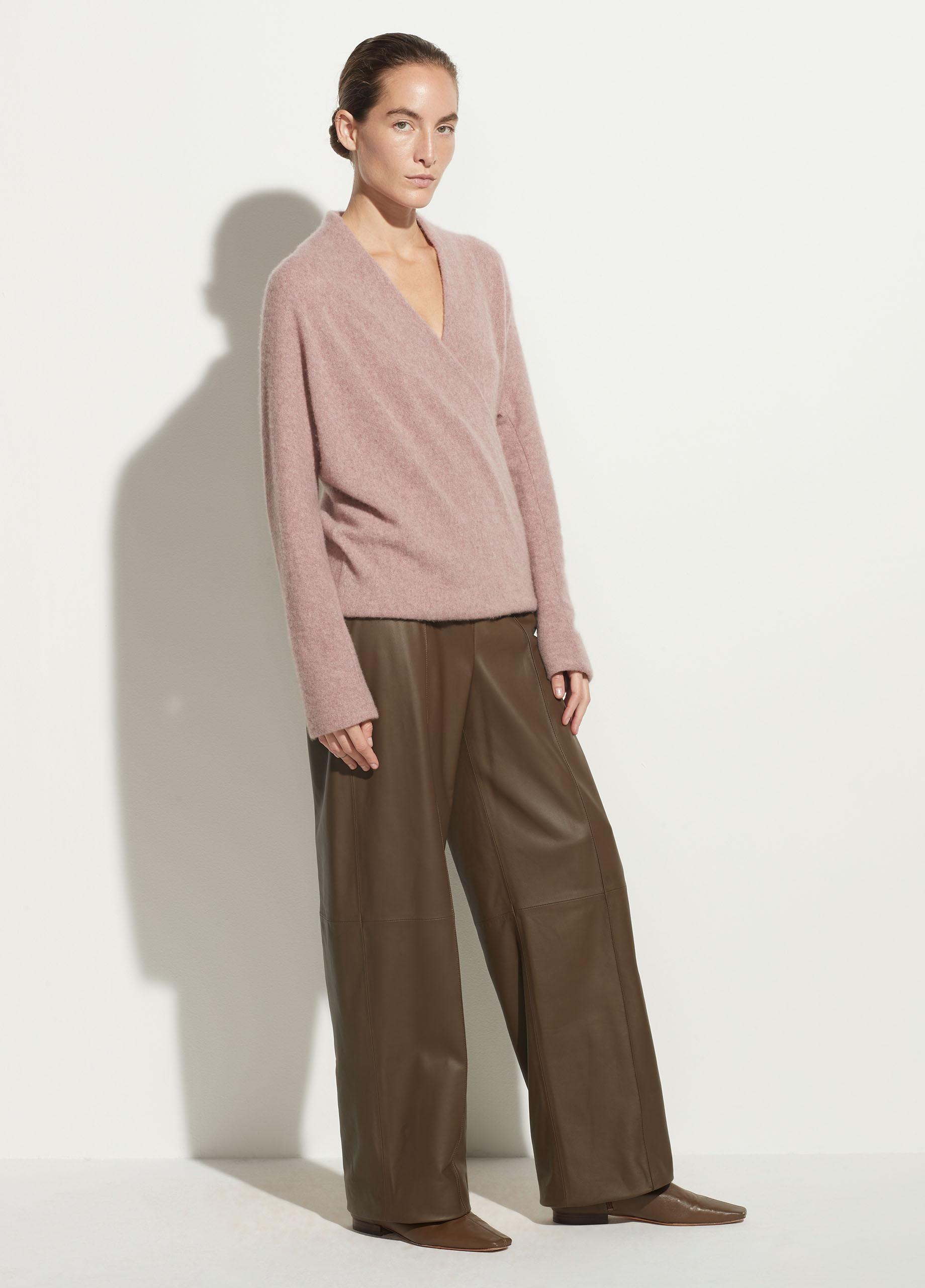 vince wrap front pullover