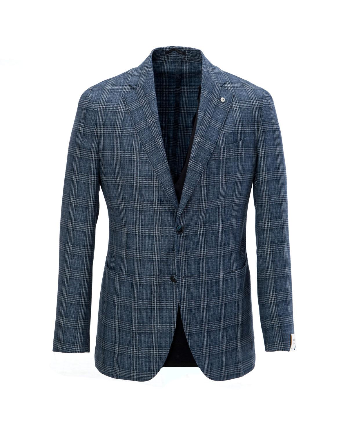 Lyst L.B.M. 1911 Blue Plaid Mix Soft Jacket in Blue for Men