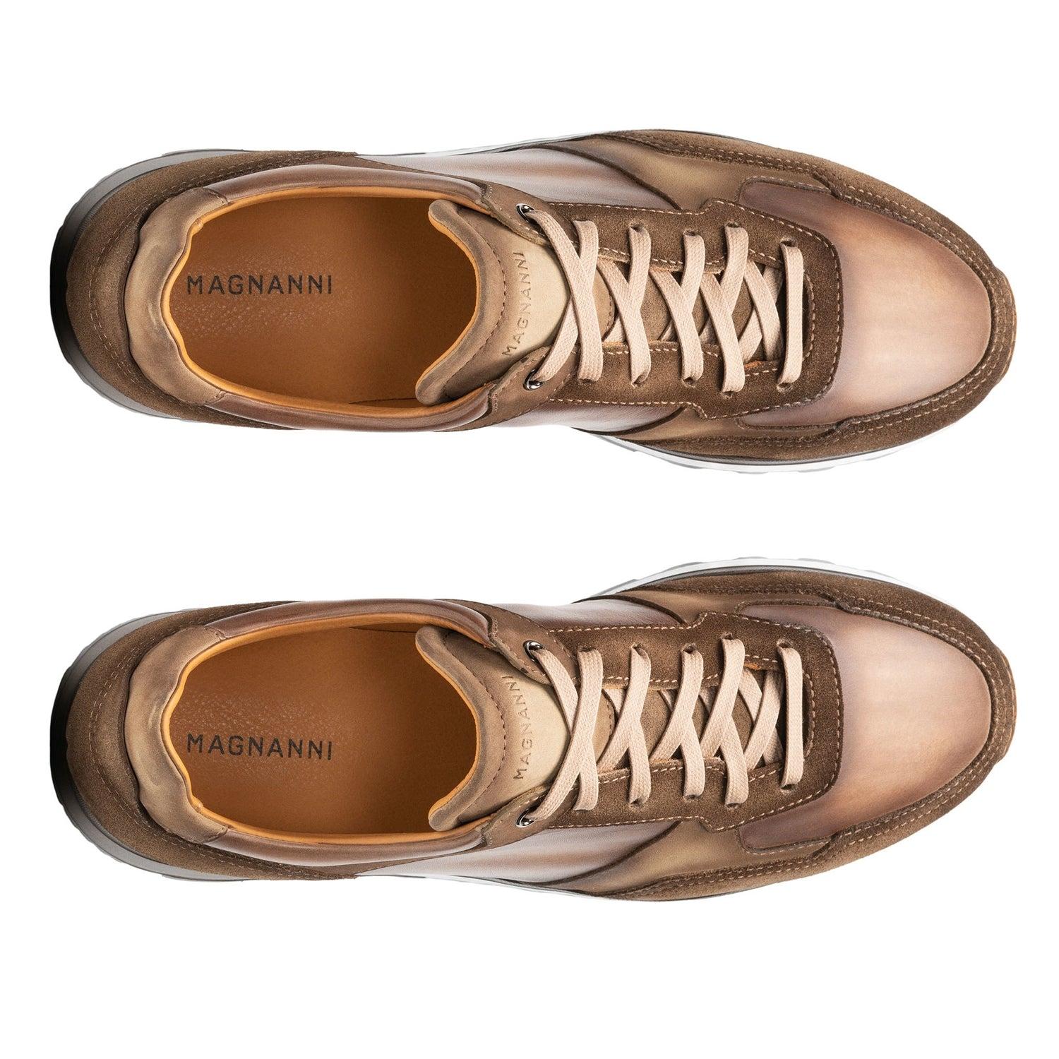 Magnanni Leather Arco Retro Sneaker in Brown for Men | Lyst