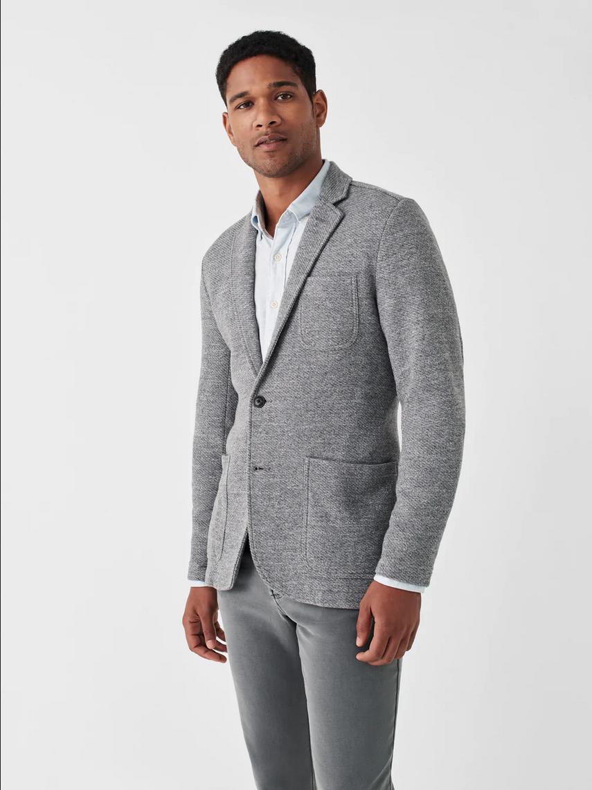 Faherty Cotton Inlet Knit Blazer in Gray for Men Lyst