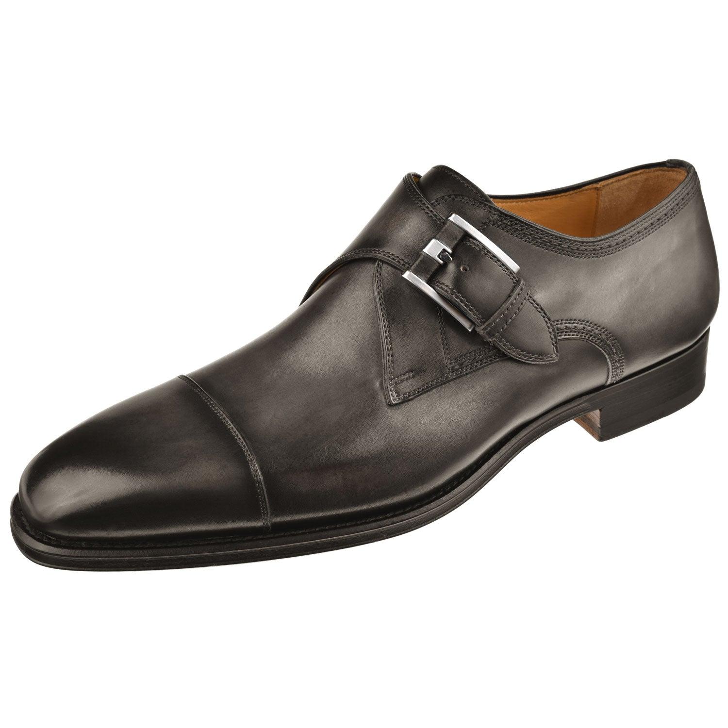 Magnanni Lennon Cap Toe Monk in Gray 