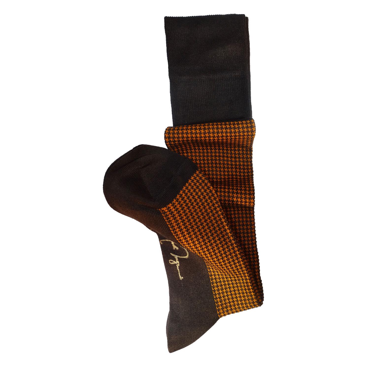 VK Nagrani Men's Luxury Socks Average Size Over Calf  L353 Denim 