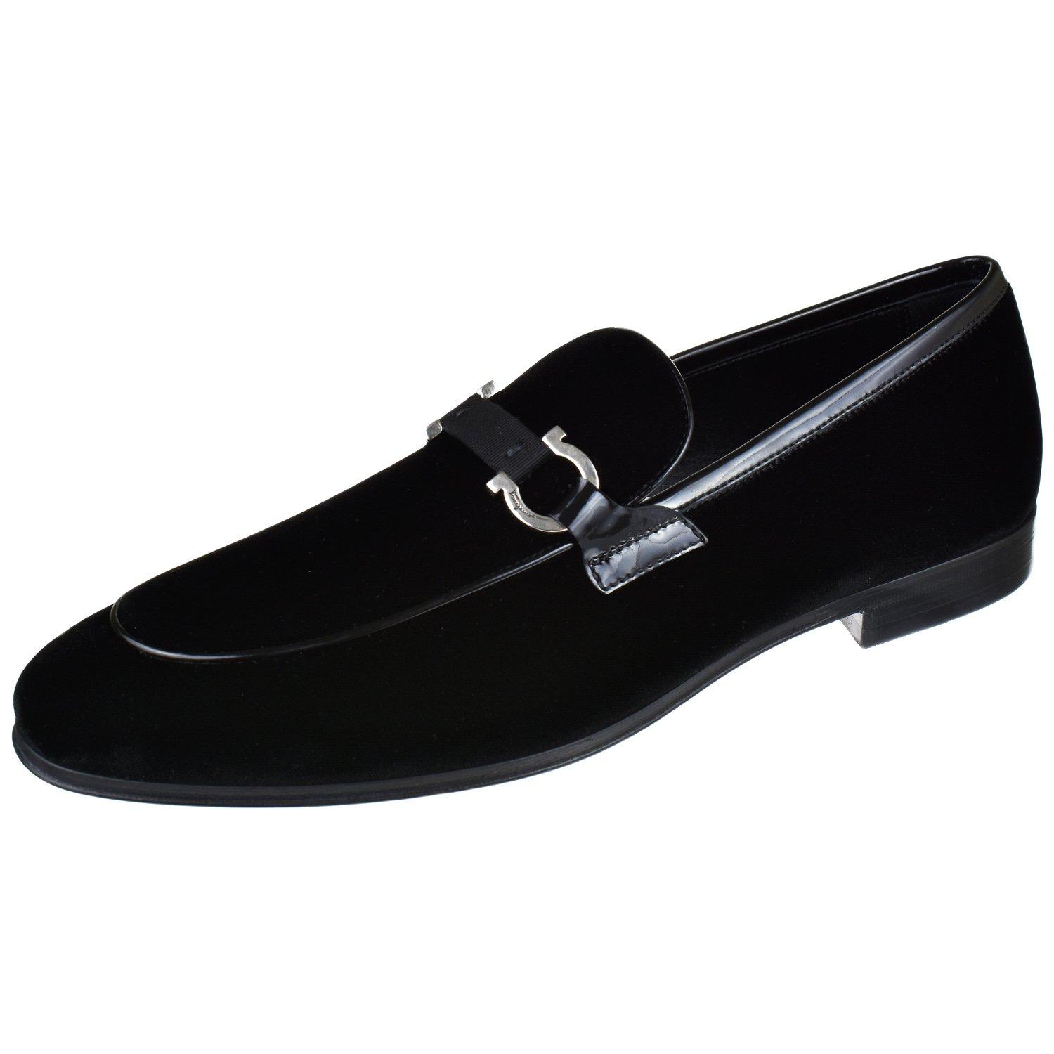 Ferragamo Seral Velvet Tux Loafer in Black for Men | Lyst