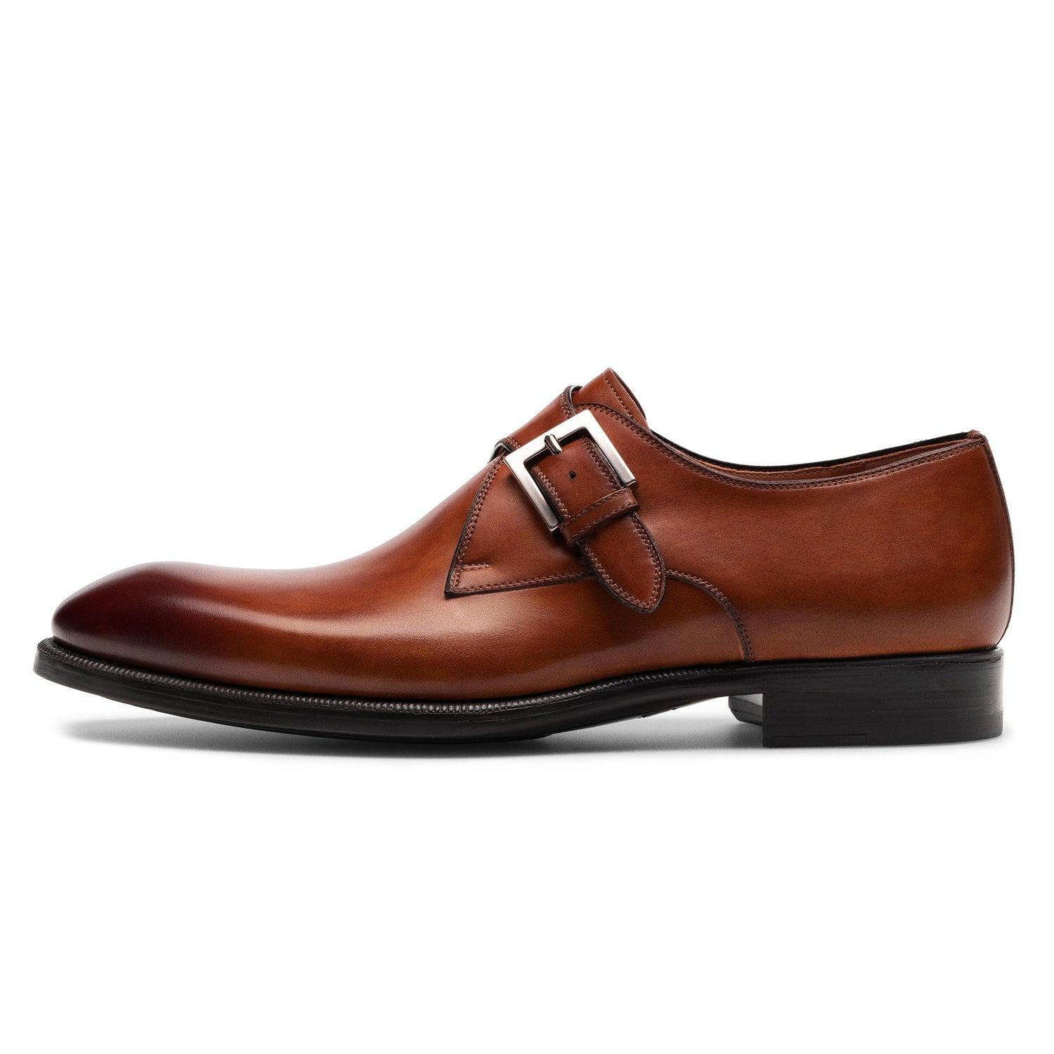 Magnanni Leather Wooten Monk Strap in Cognac (Brown) for Men Lyst