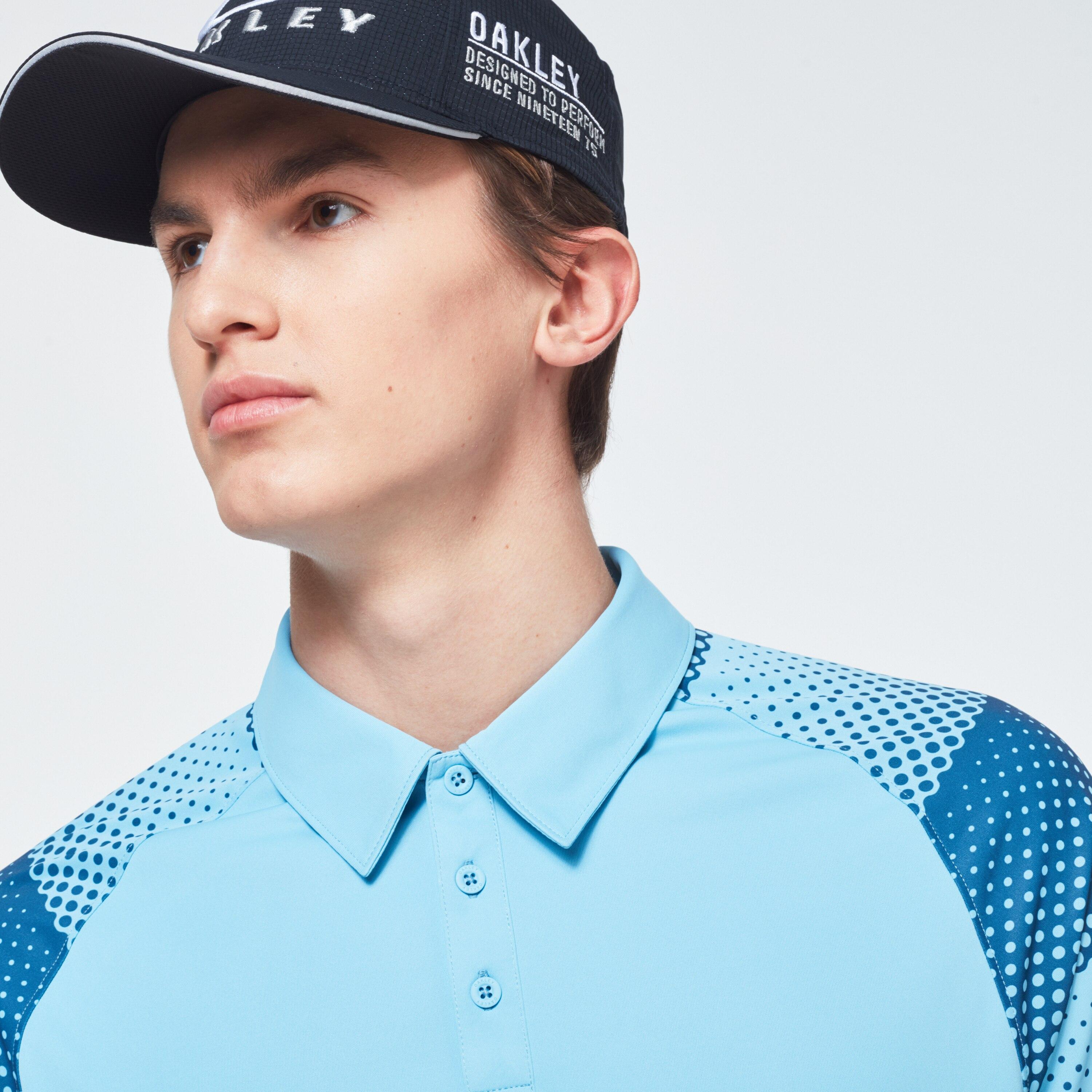 Oakley Synthetic Dot Sleeves Polo in Blue for Men - Lyst