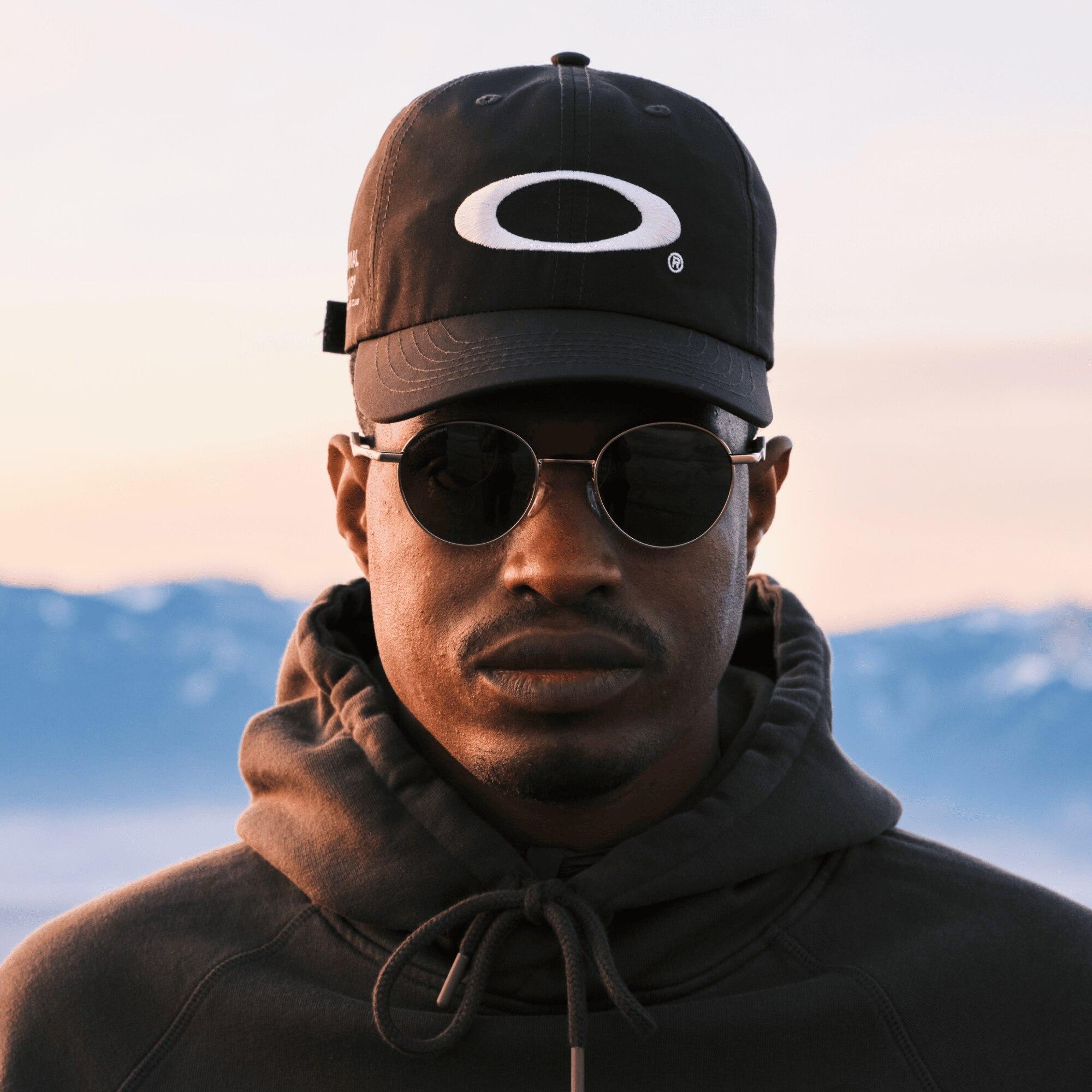 Sunglasses on cap sale