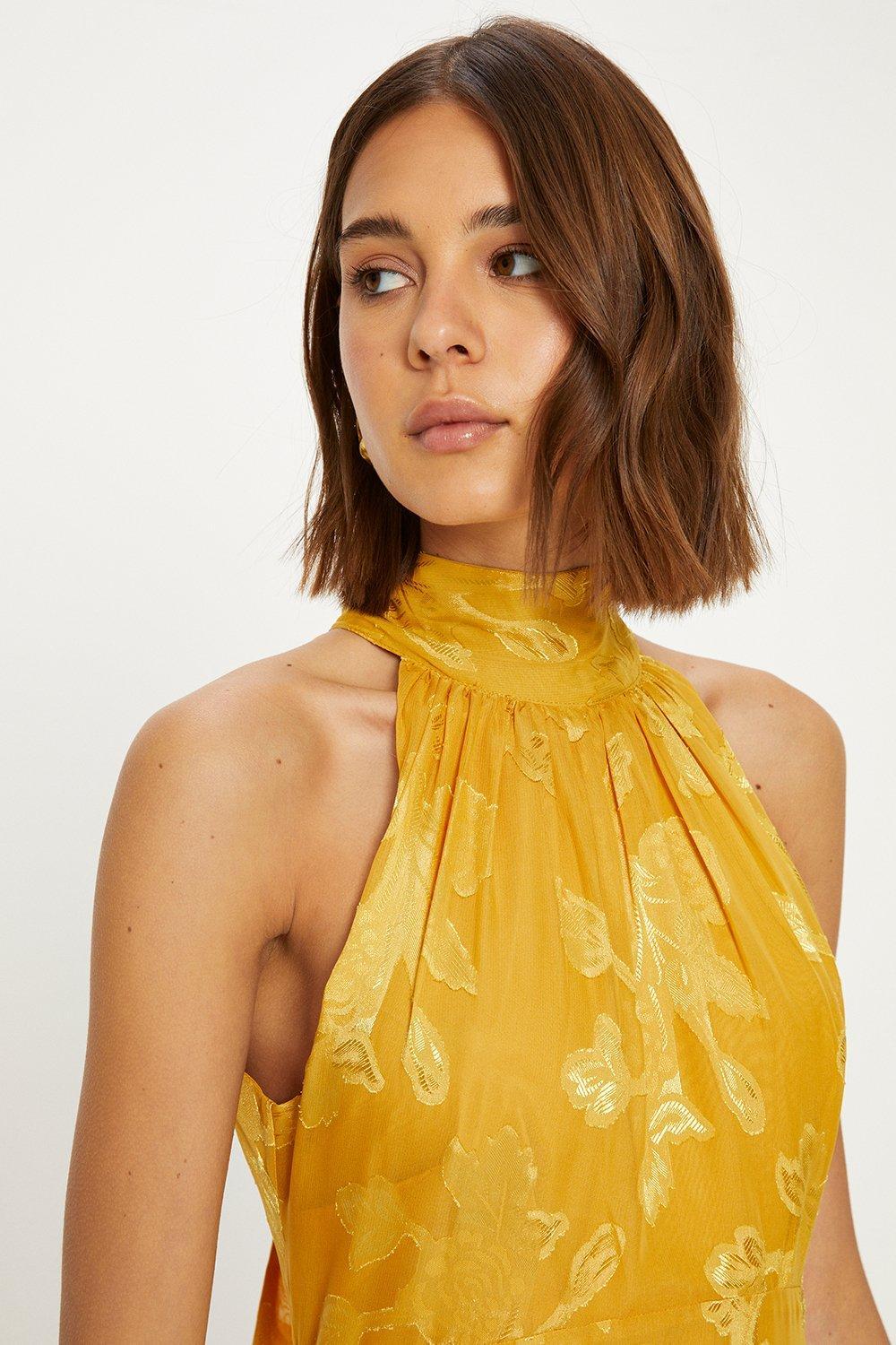 Oasis store ochre dress