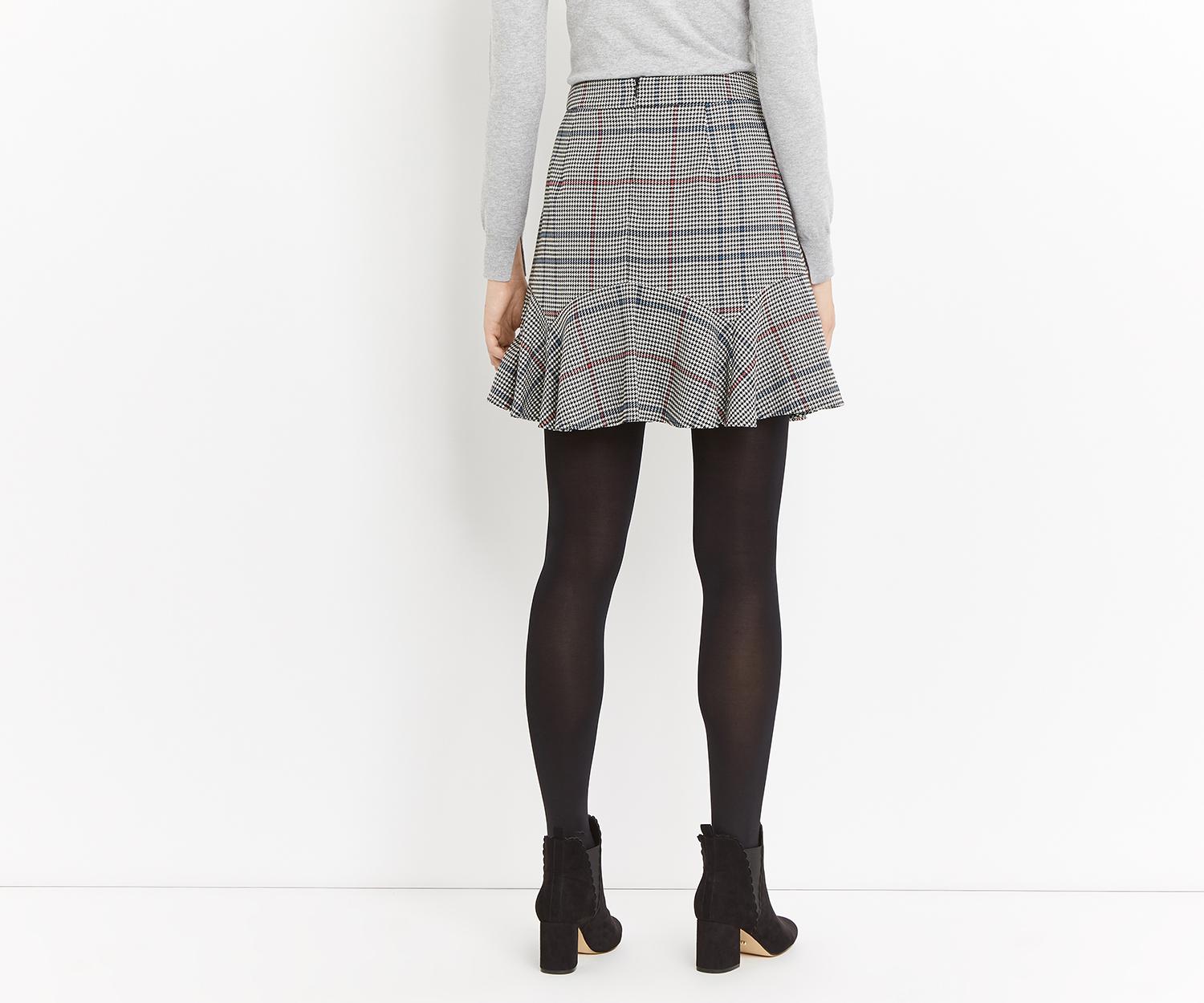 Lyst - Oasis Flippy Mono Check Skirt in Gray