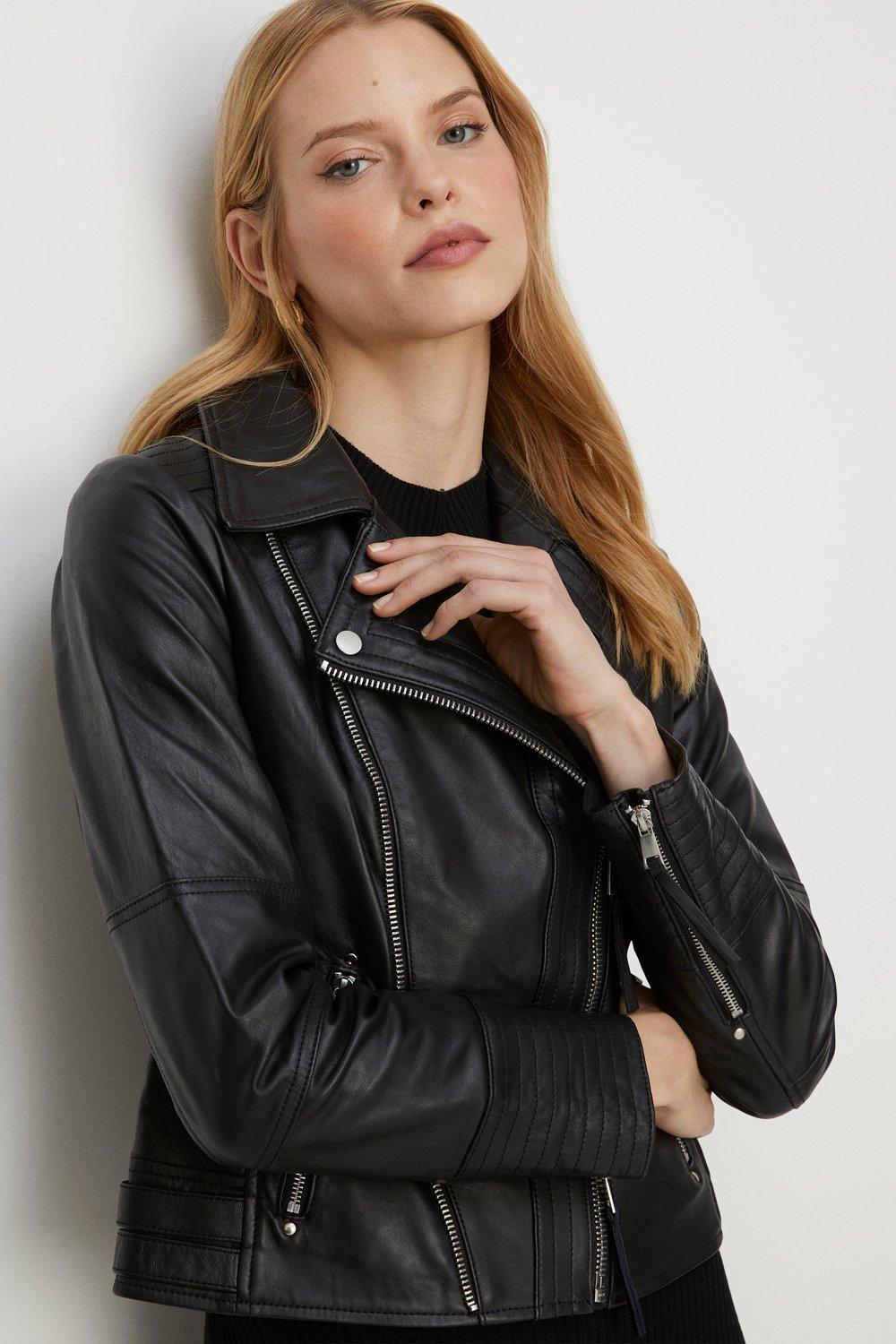 Oasis faux top suede biker jacket