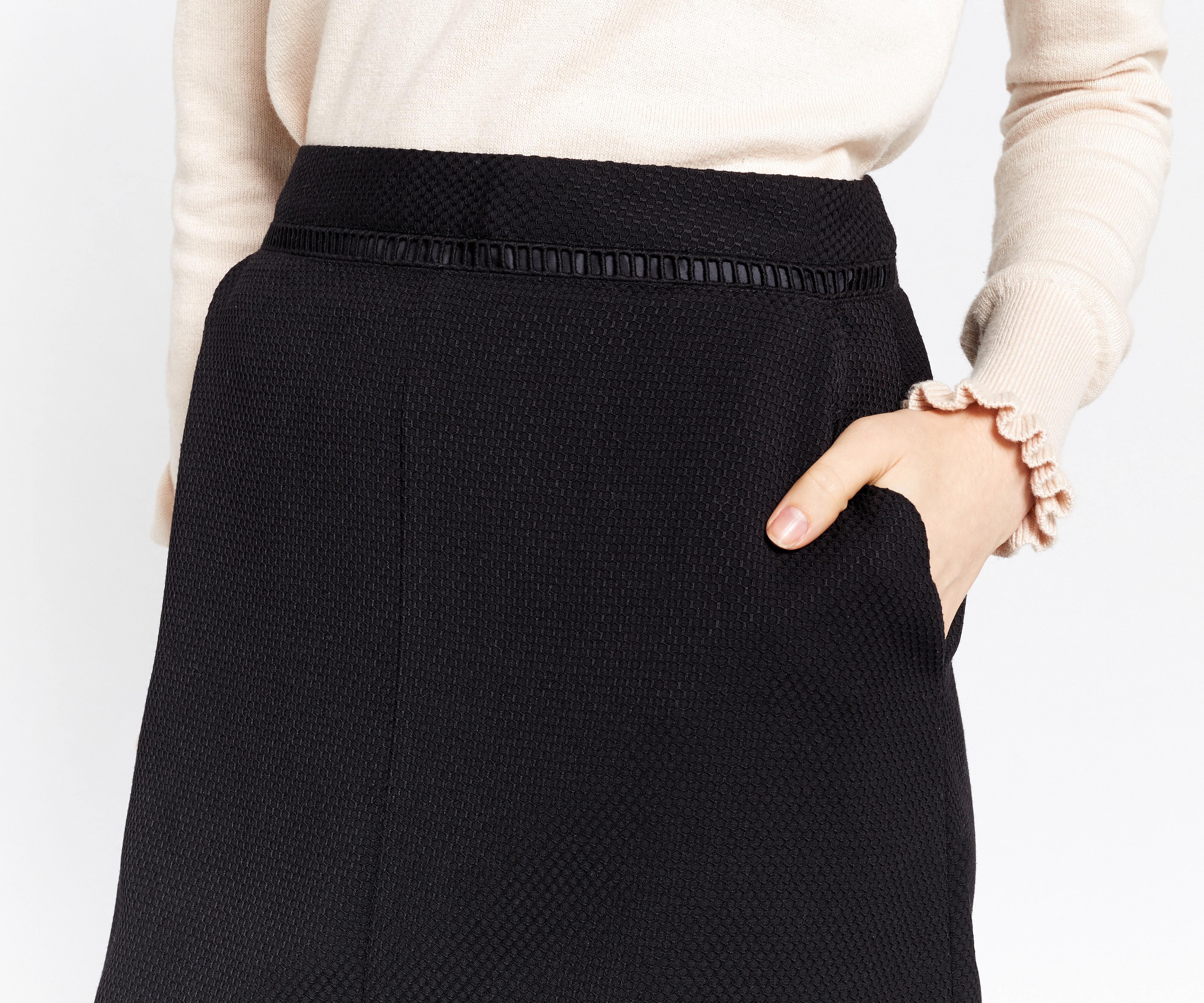 Oasis Synthetic The Sweet Scallop Skirt in Black Lyst